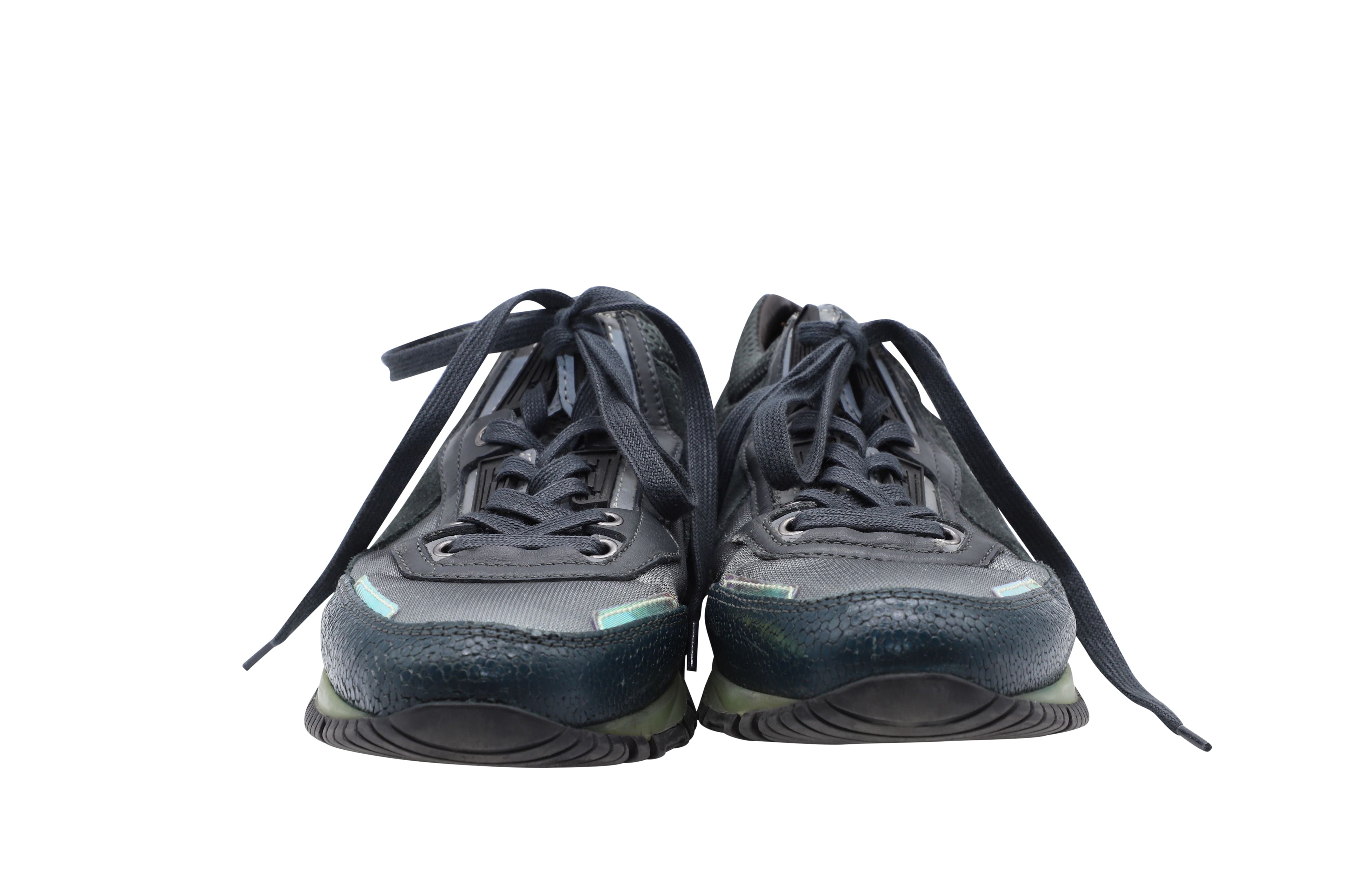 Men's Lanvin Sneakers with Reflector Details in Grey Synthetic