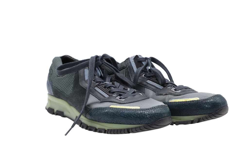 Men's Lanvin Sneakers with Reflector Details in Grey Synthetic