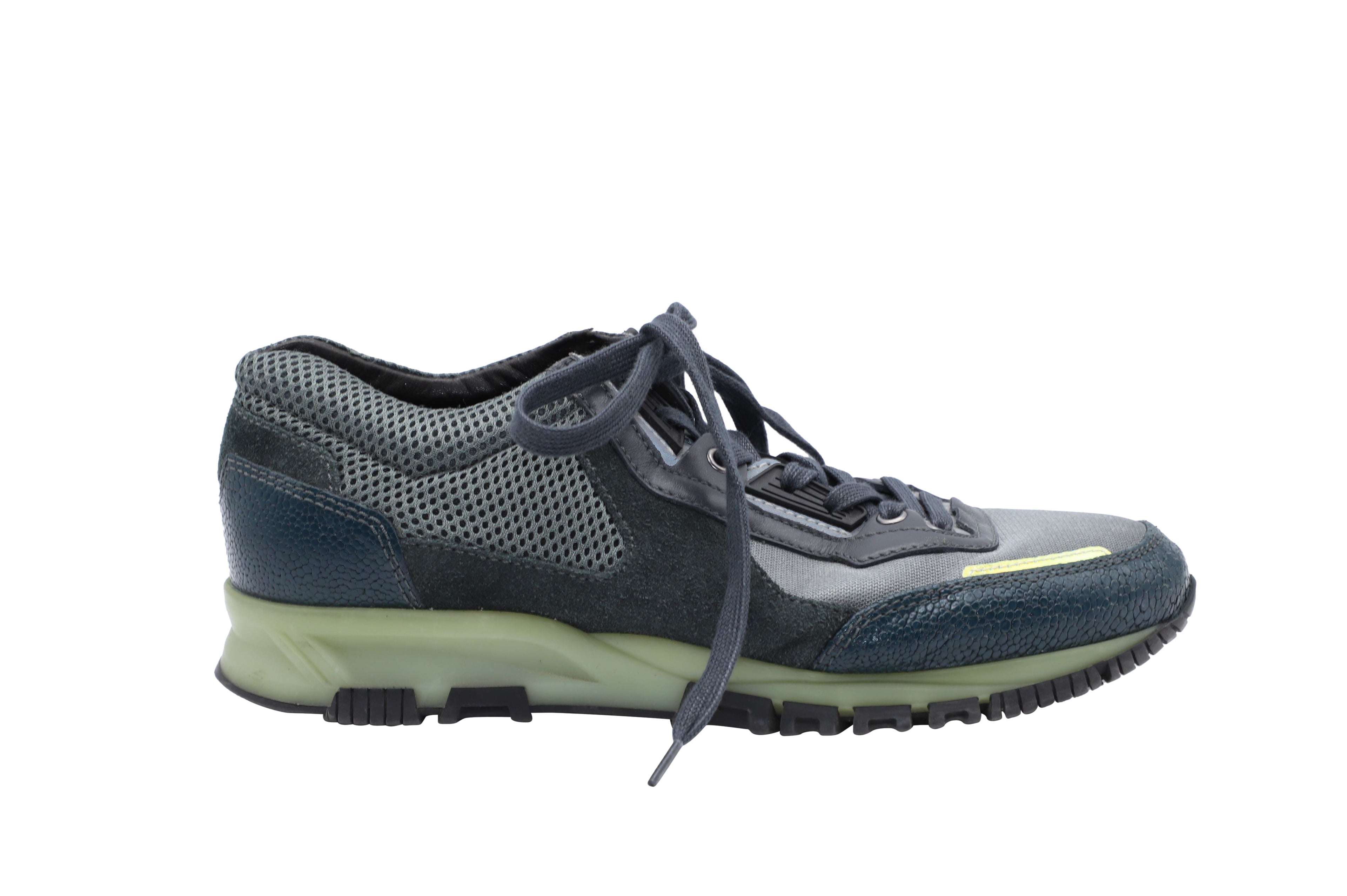 Men's Lanvin Sneakers with Reflector Details in Grey Synthetic