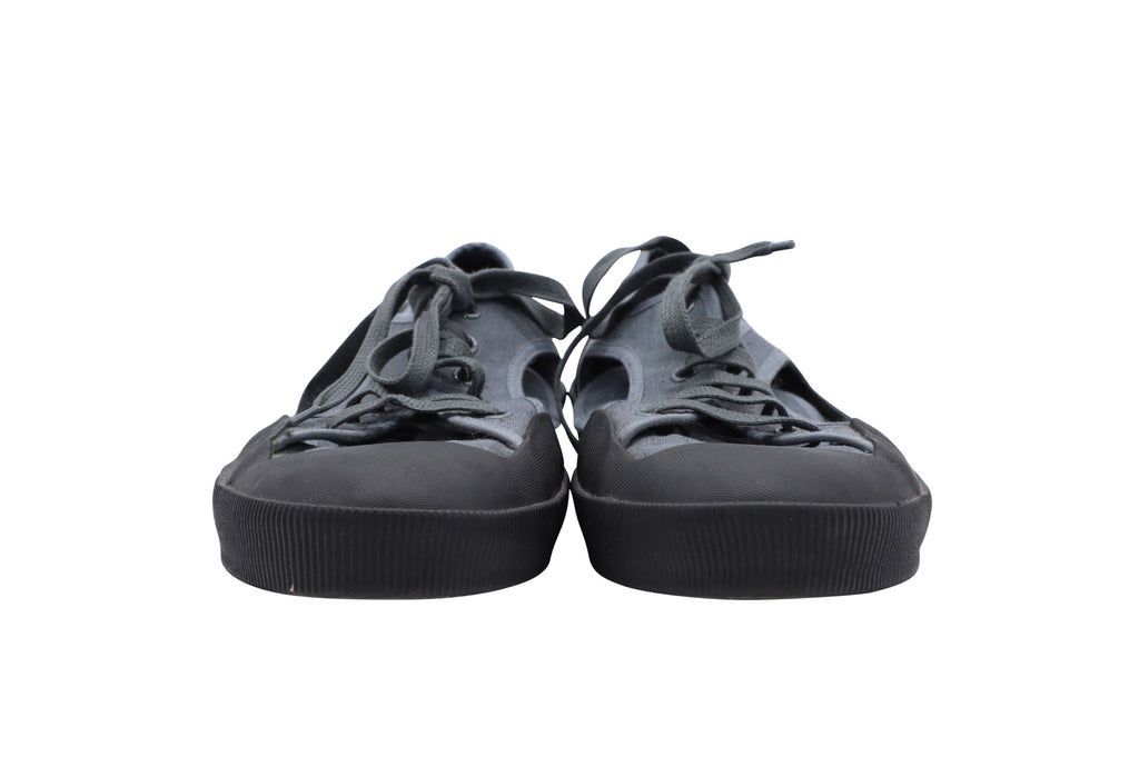 Lanvin Open Low-top Sneakers in Grey Canvas