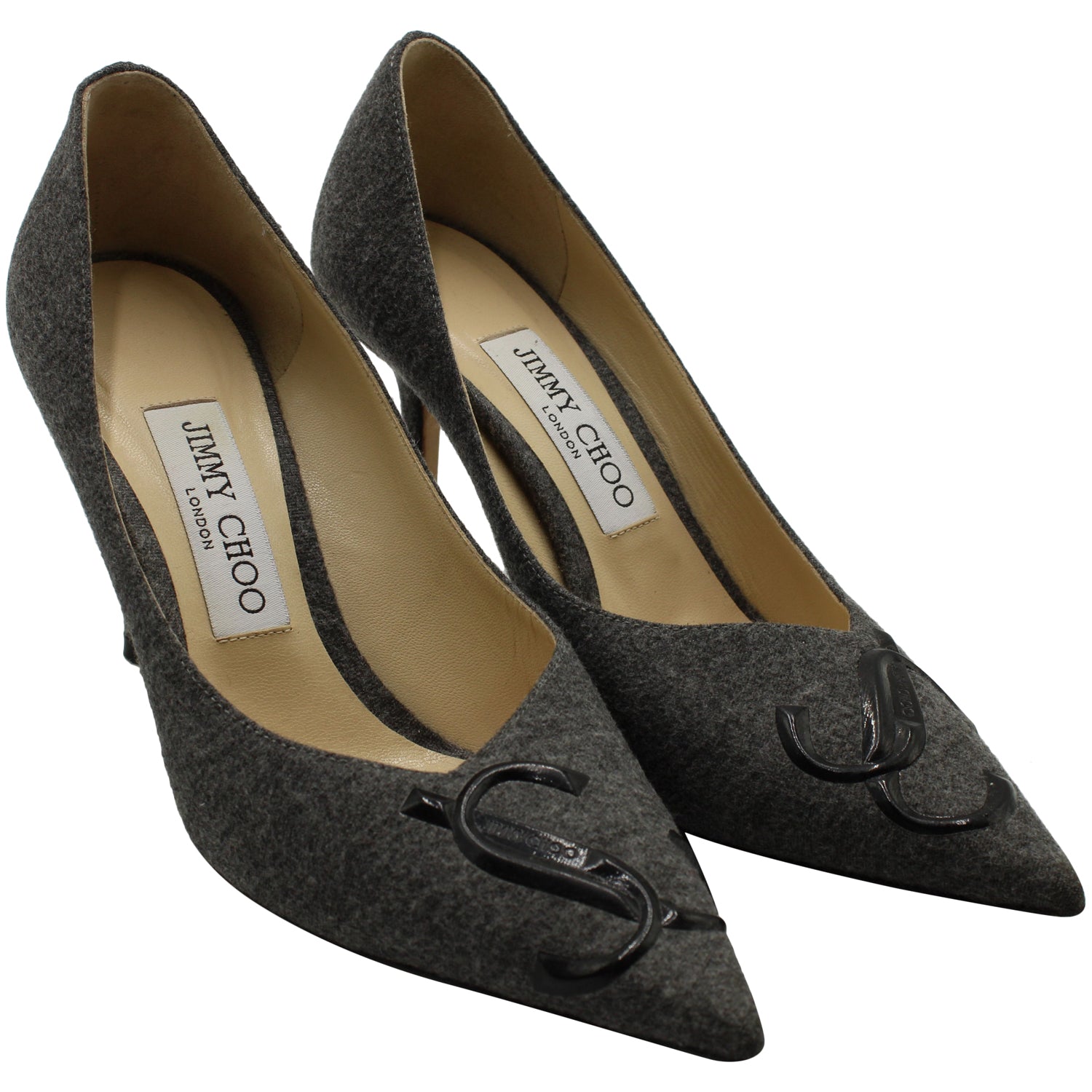 Women's Jimmy Choo Love Decollete Pumps in Grey Wool