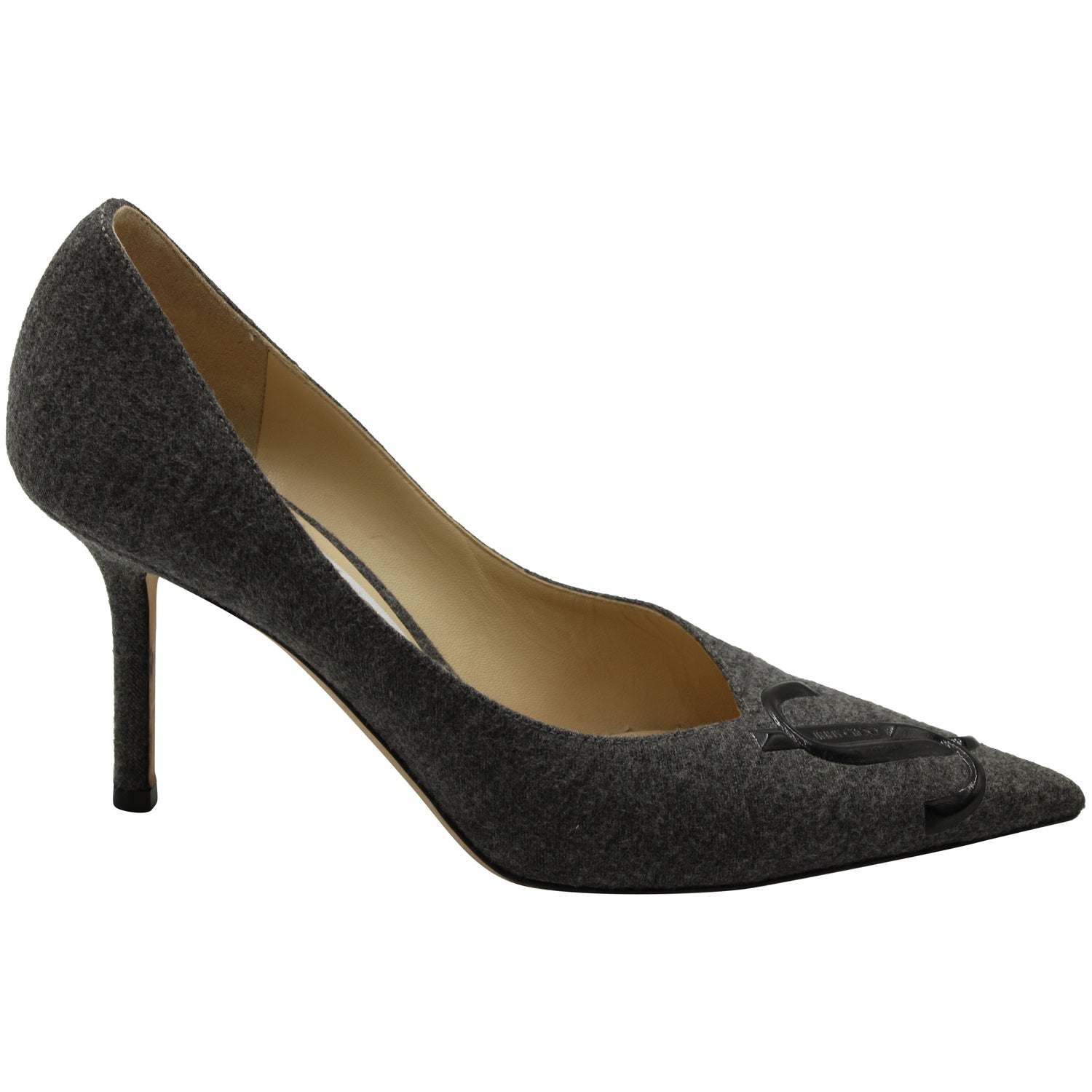 Women's Jimmy Choo Love Decollete Pumps in Grey Wool