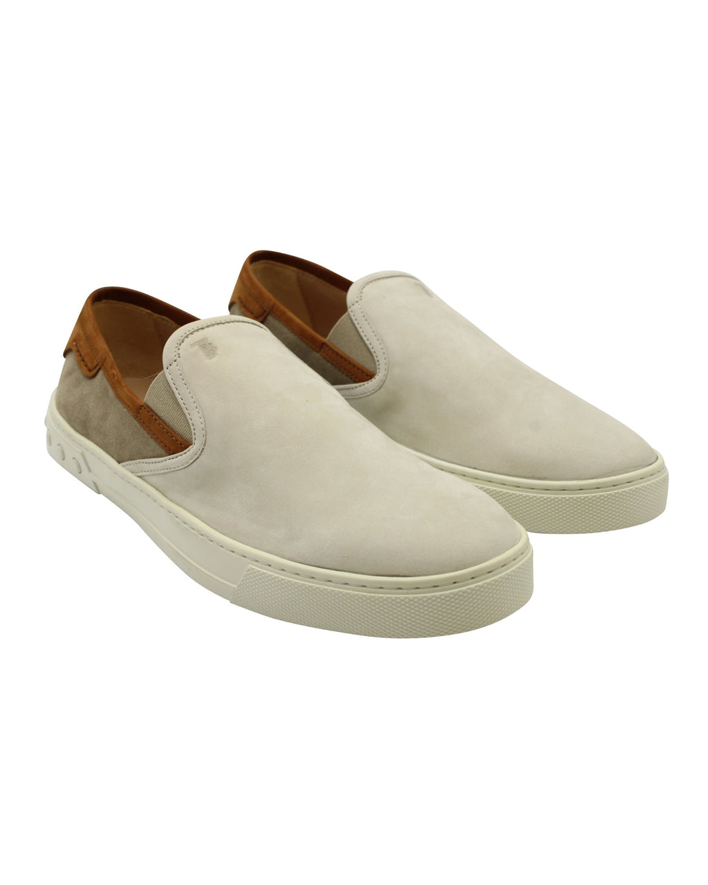 Men's Tod's Slip On Low Top Sneakers in Beige Suede
