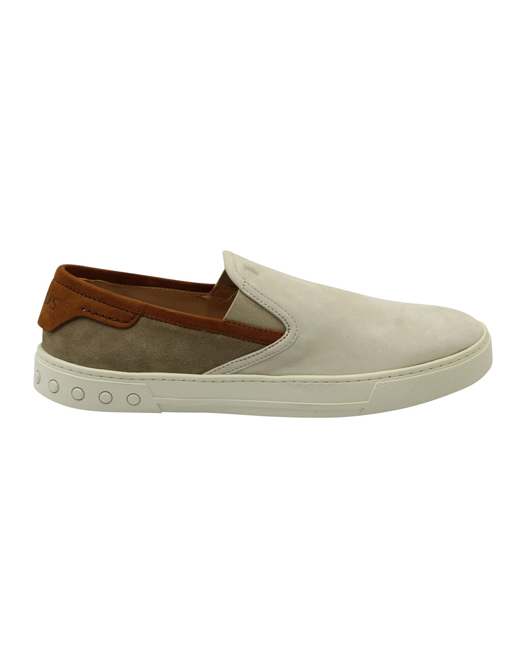 Men's Tod's Slip On Low Top Sneakers in Beige Suede