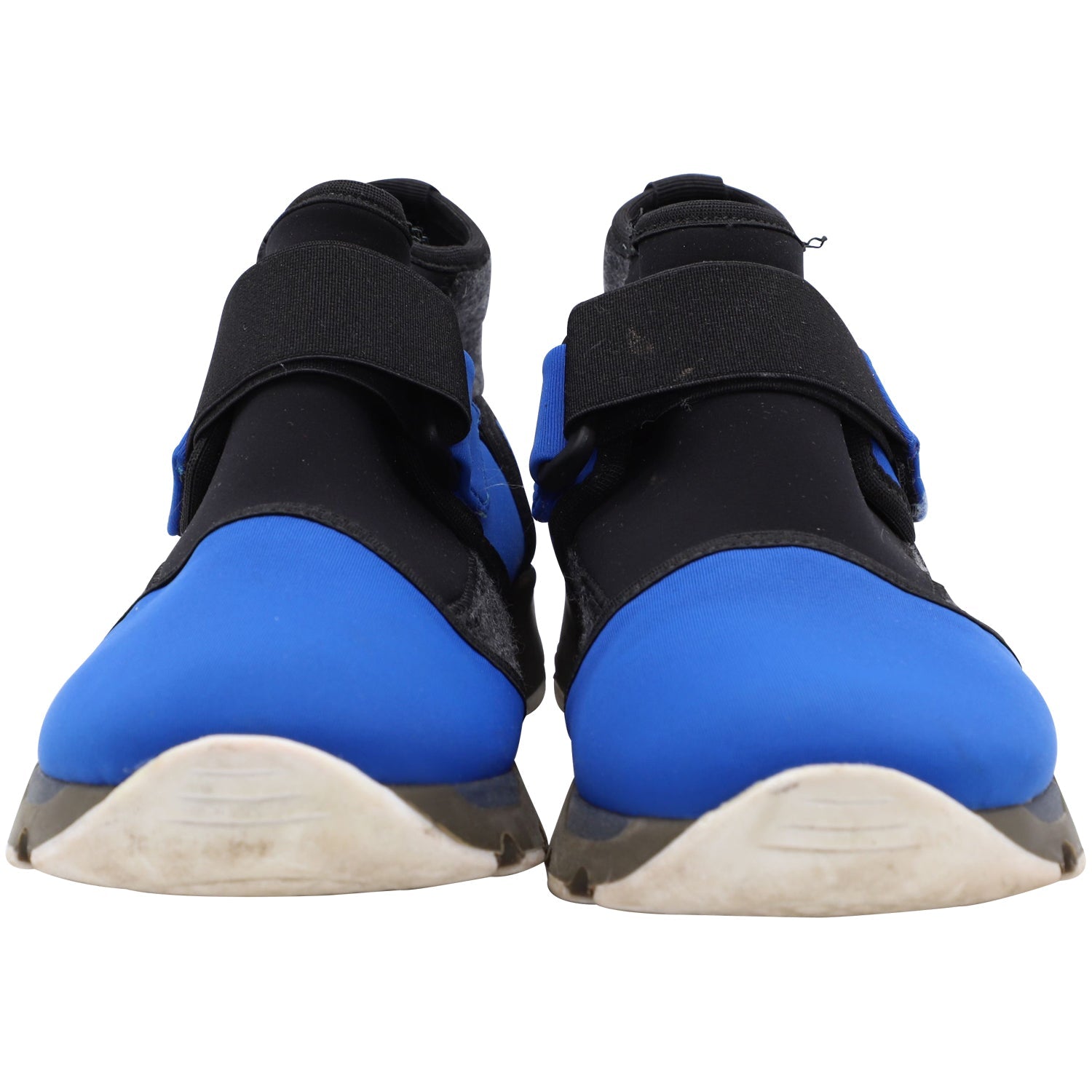 Women's Marni Stretch Fabric Sock Velcro Sneakers in Blue Neoprene
