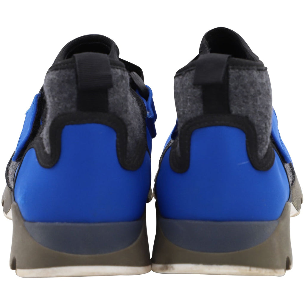 Women's Marni Stretch Fabric Sock Velcro Sneakers in Blue Neoprene