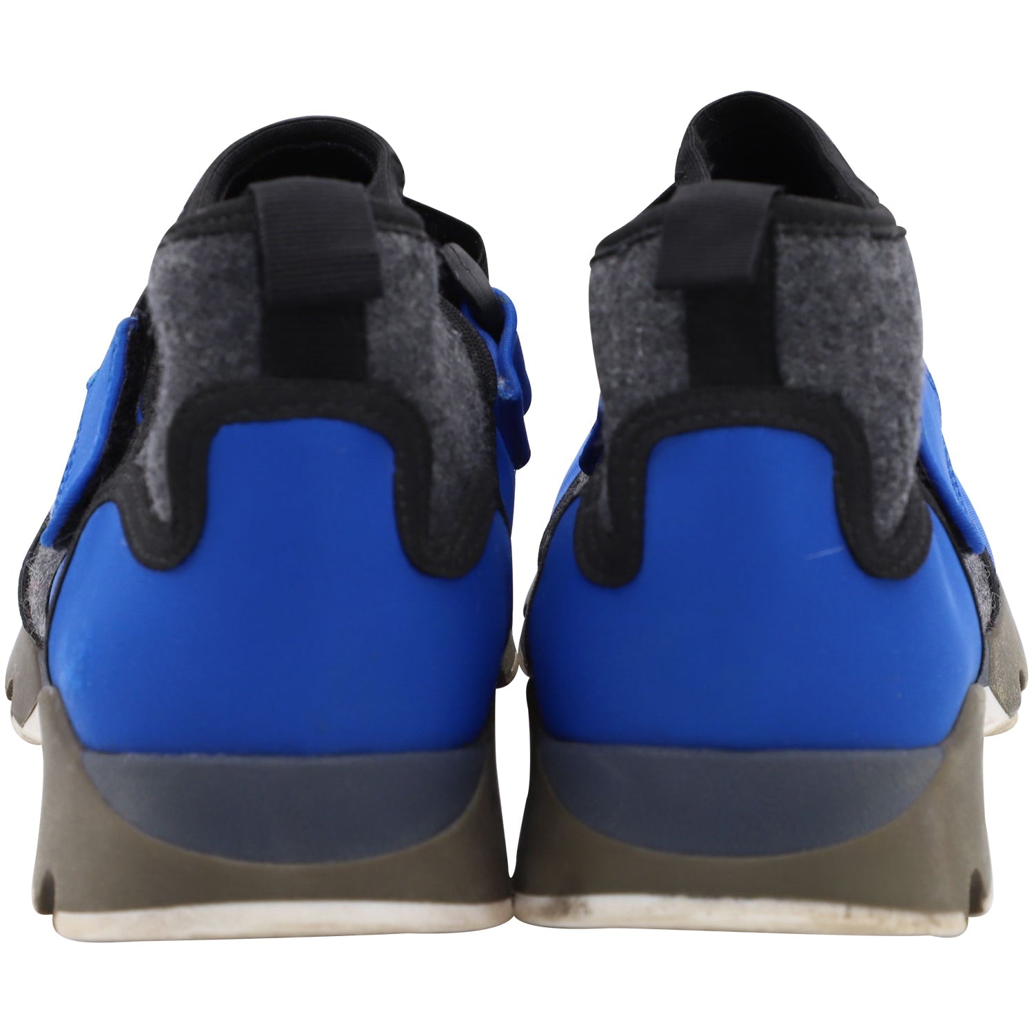 Women's Marni Stretch Fabric Sock Velcro Sneakers in Blue Neoprene