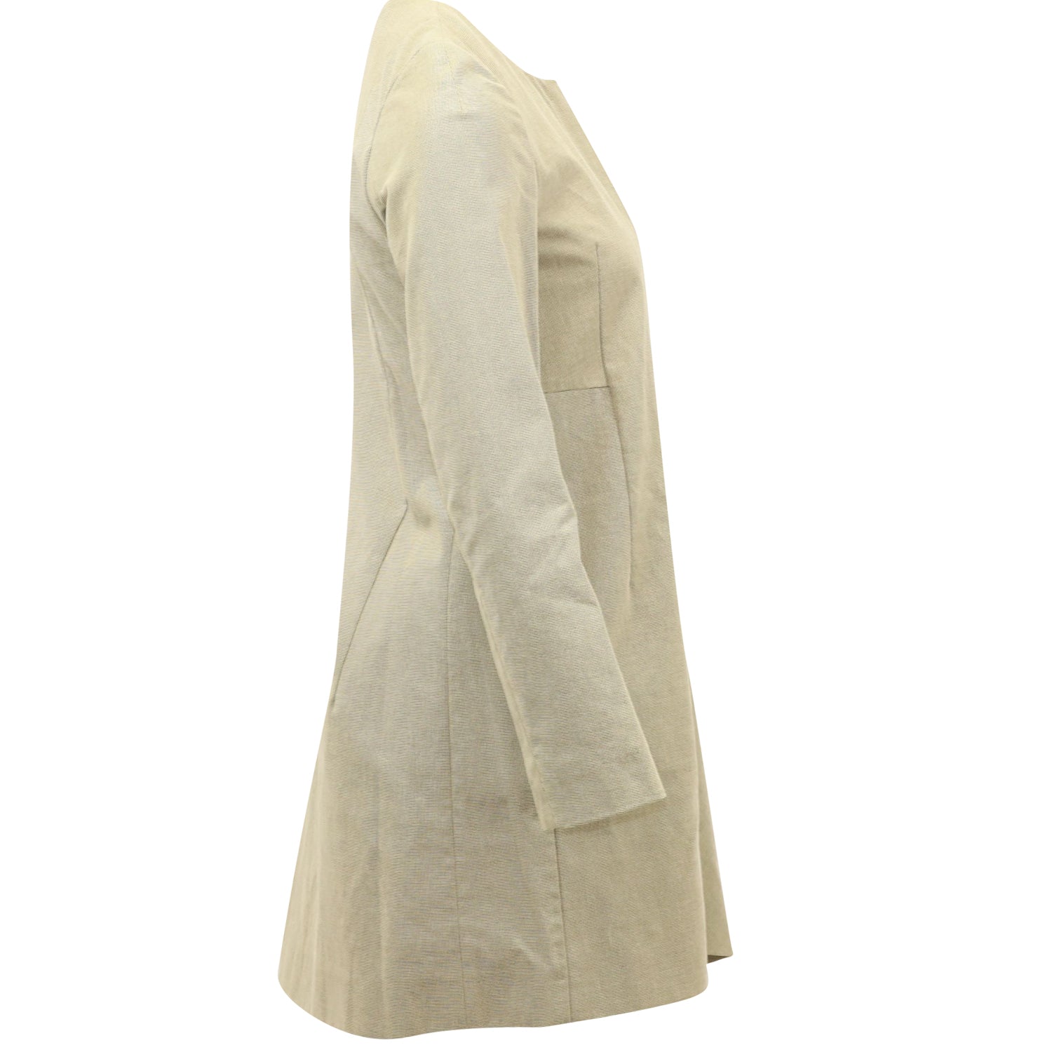 Marni Long Coat in Beige Cotton