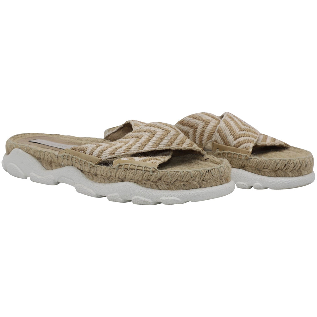 Women's Stella McCartney Woven-Rope Espadrille Slides in Beige Jute