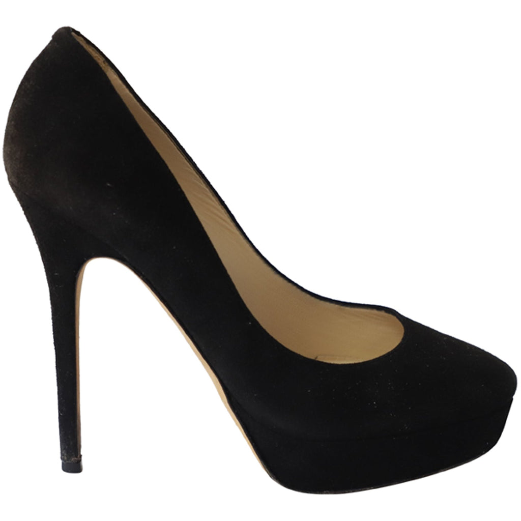 Women's Jimmy Choo Cosmic Platform Pumps in Black Suede