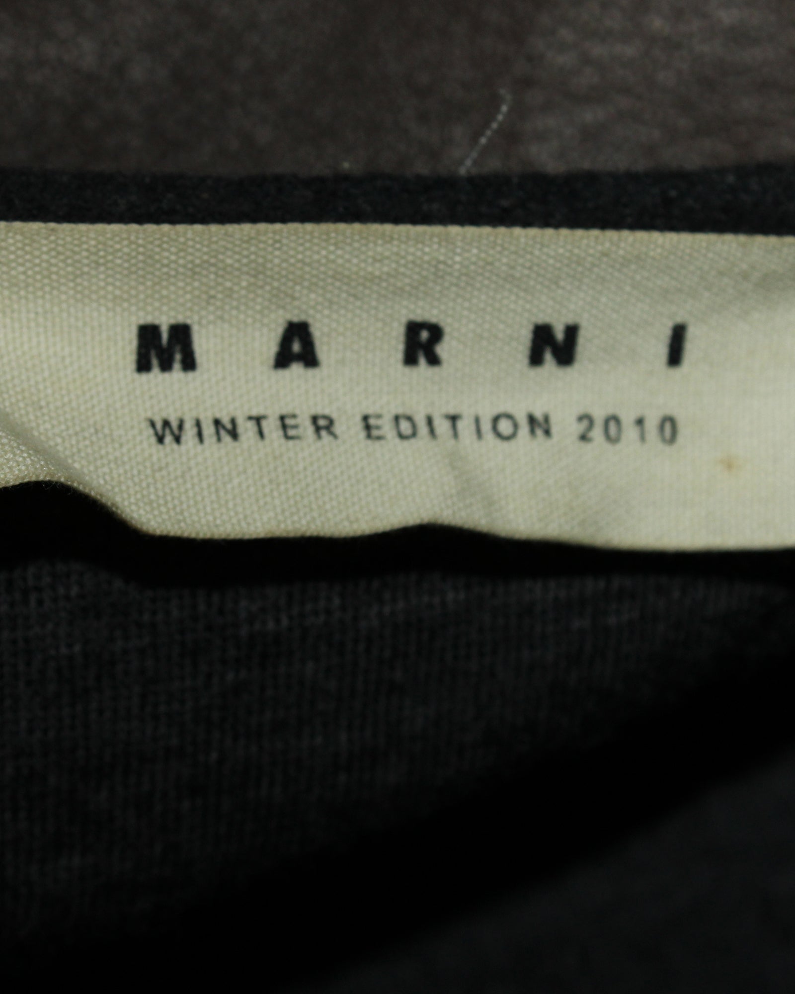 Marni Two-Tone Oversized Lapel Quilted Jacket in Brown Sheepskin Leather