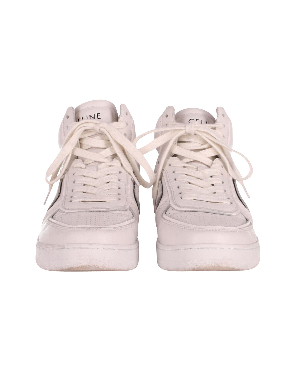Celine Z High-Top Sneakers in White Leather