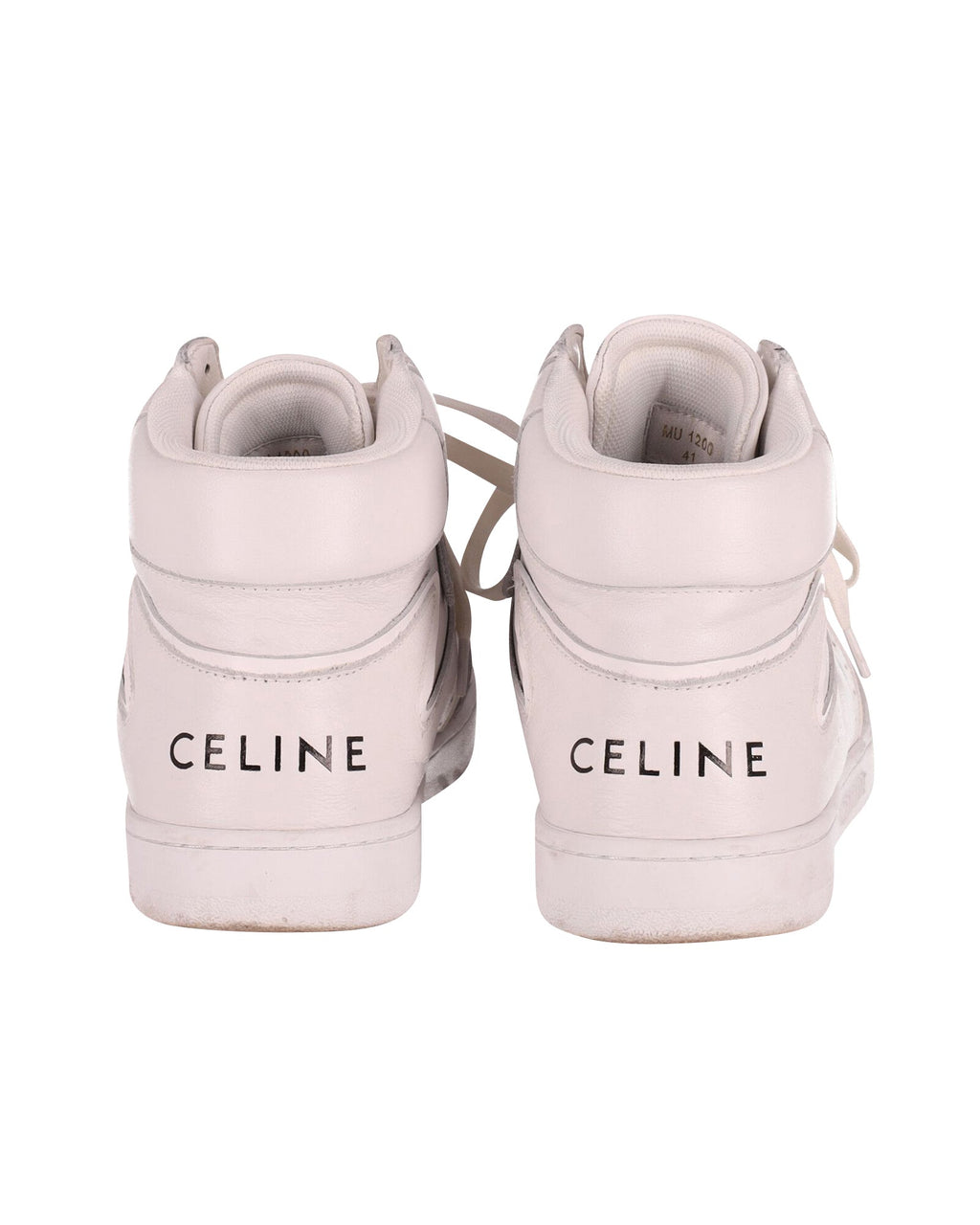Celine Z High-Top Sneakers in White Leather