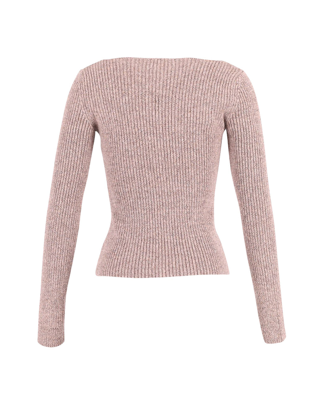Balenciaga Sweetheart Neck Knitted Top in Beige Wool
