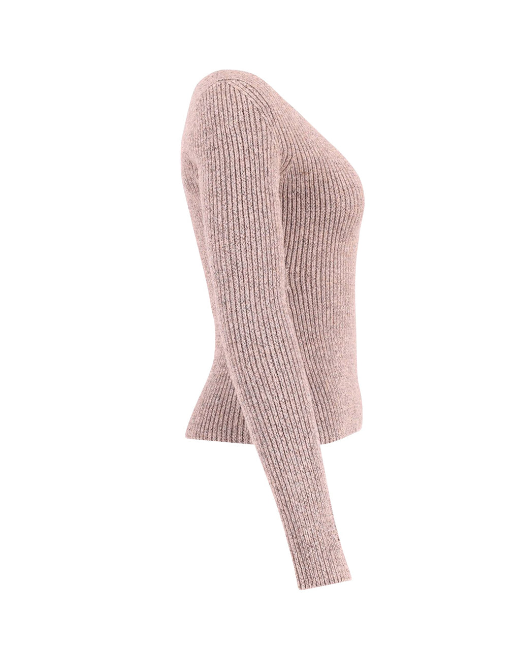 Balenciaga Sweetheart Neck Knitted Top in Beige Wool