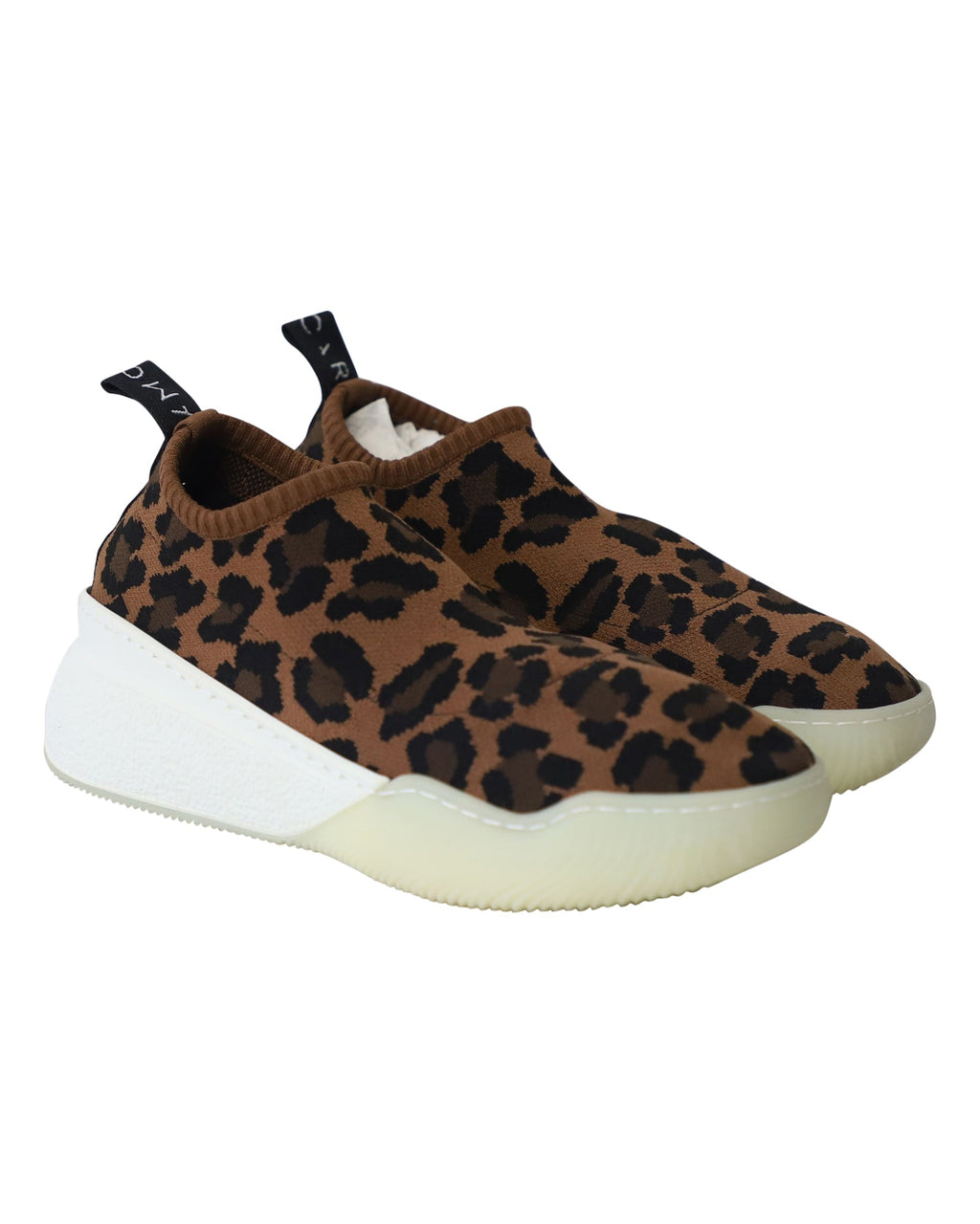 Women's Stella Mccartney Slip-On Sneakers in Leopard Print Jacquard Knit