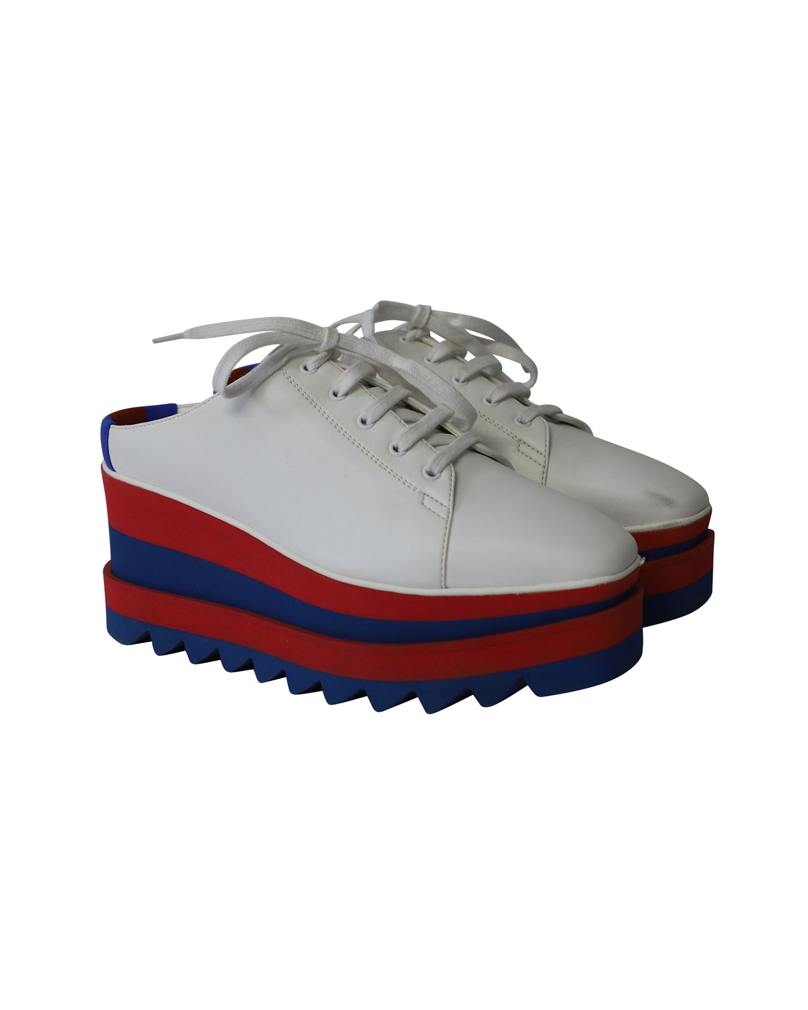 Stella Mccartney Elyse Platform Brogues in White Vegan Leather