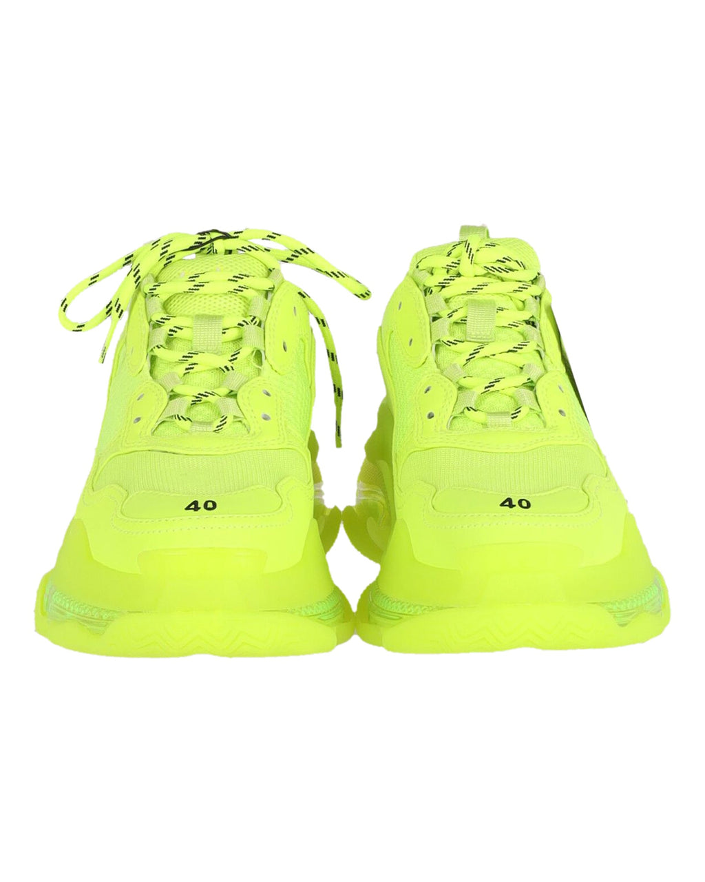 Men's Balenciaga Triple S Sneaker in Fluo Yellow Nylon Mesh