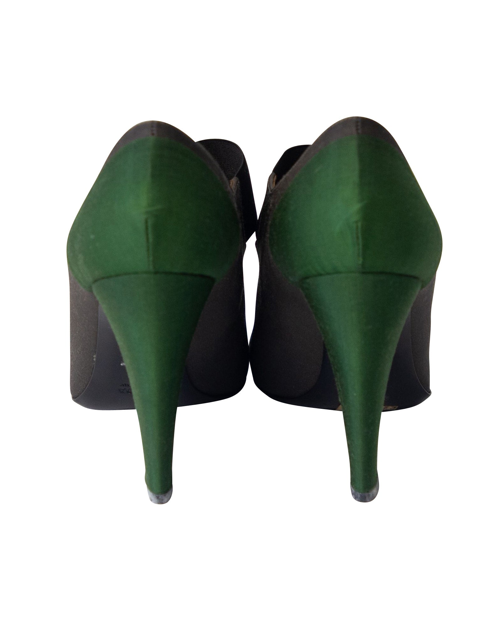 Women's Prada Scholar Pumps in Dark Grey Satin