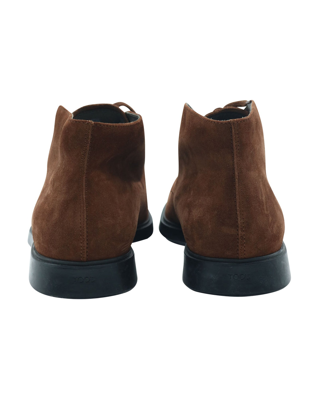 Men's Tod's Pebbled Sole Lace-Up Ankle Boots in Brown Suede