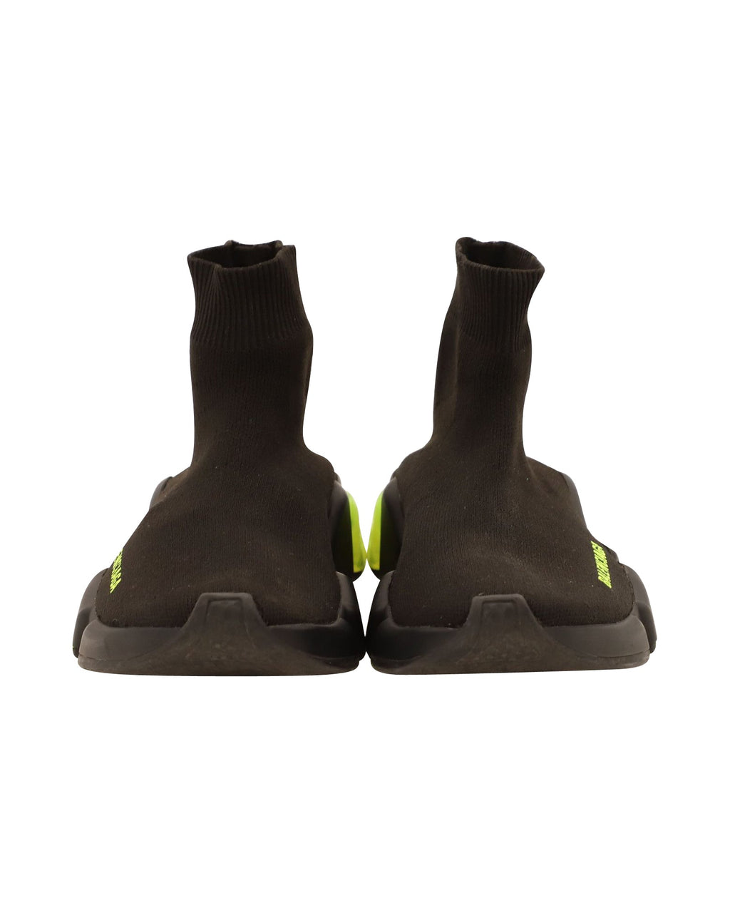 Women's Balenciaga Speed Clear Sole Sneakers in Black Polyamide