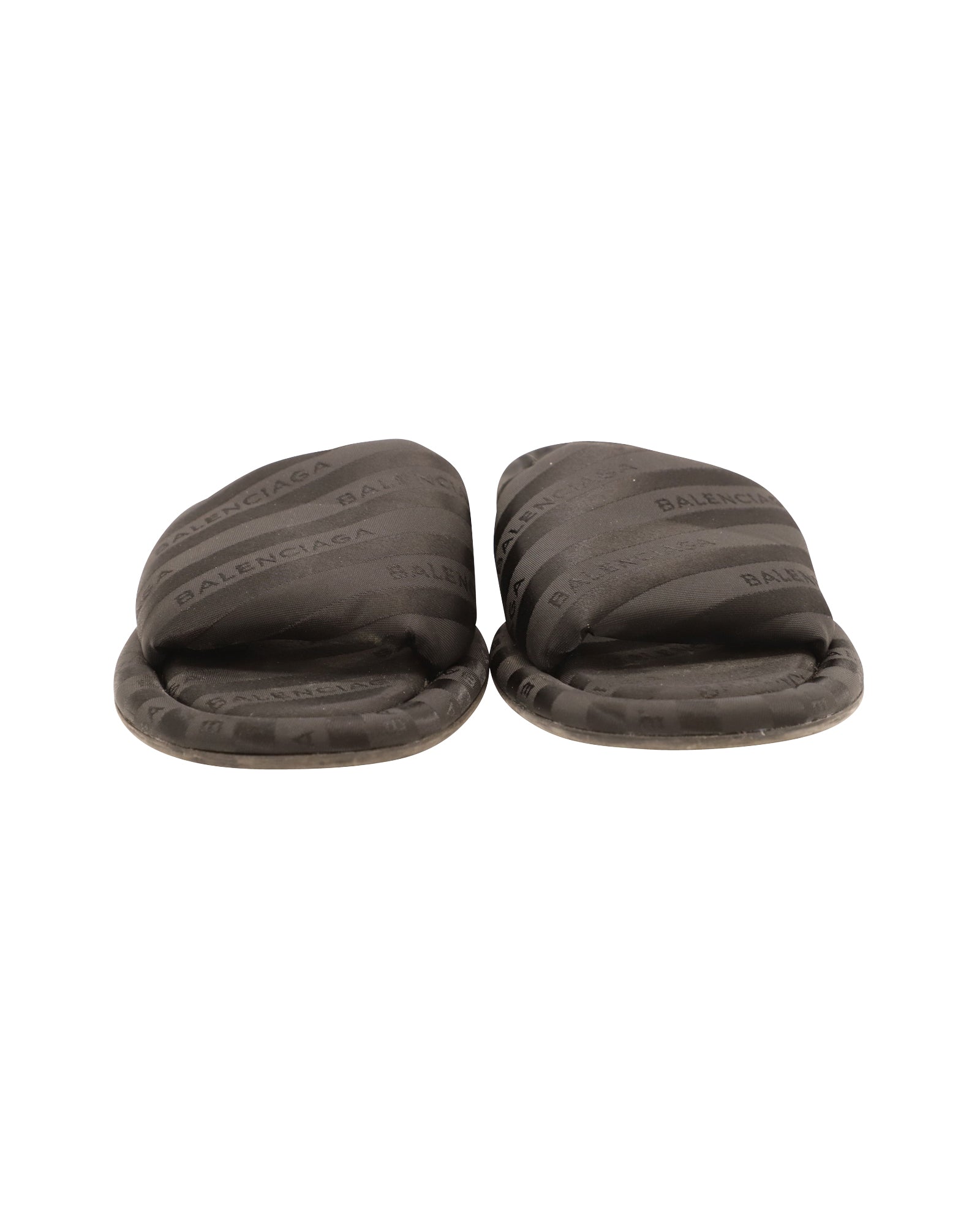 Women's Balenciaga Hotel Line Slides in Black Acrylic