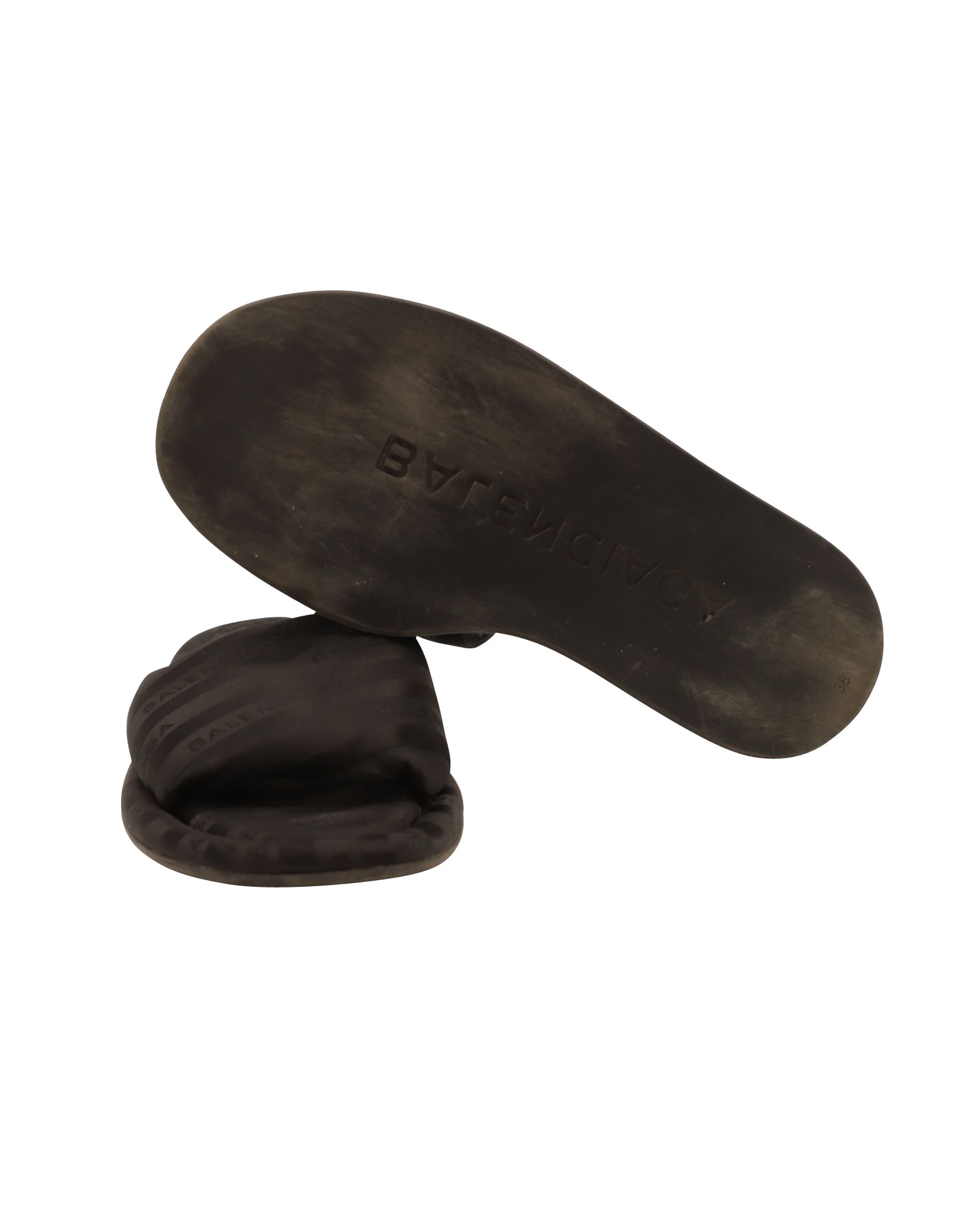Women's Balenciaga Hotel Line Slides in Black Acrylic
