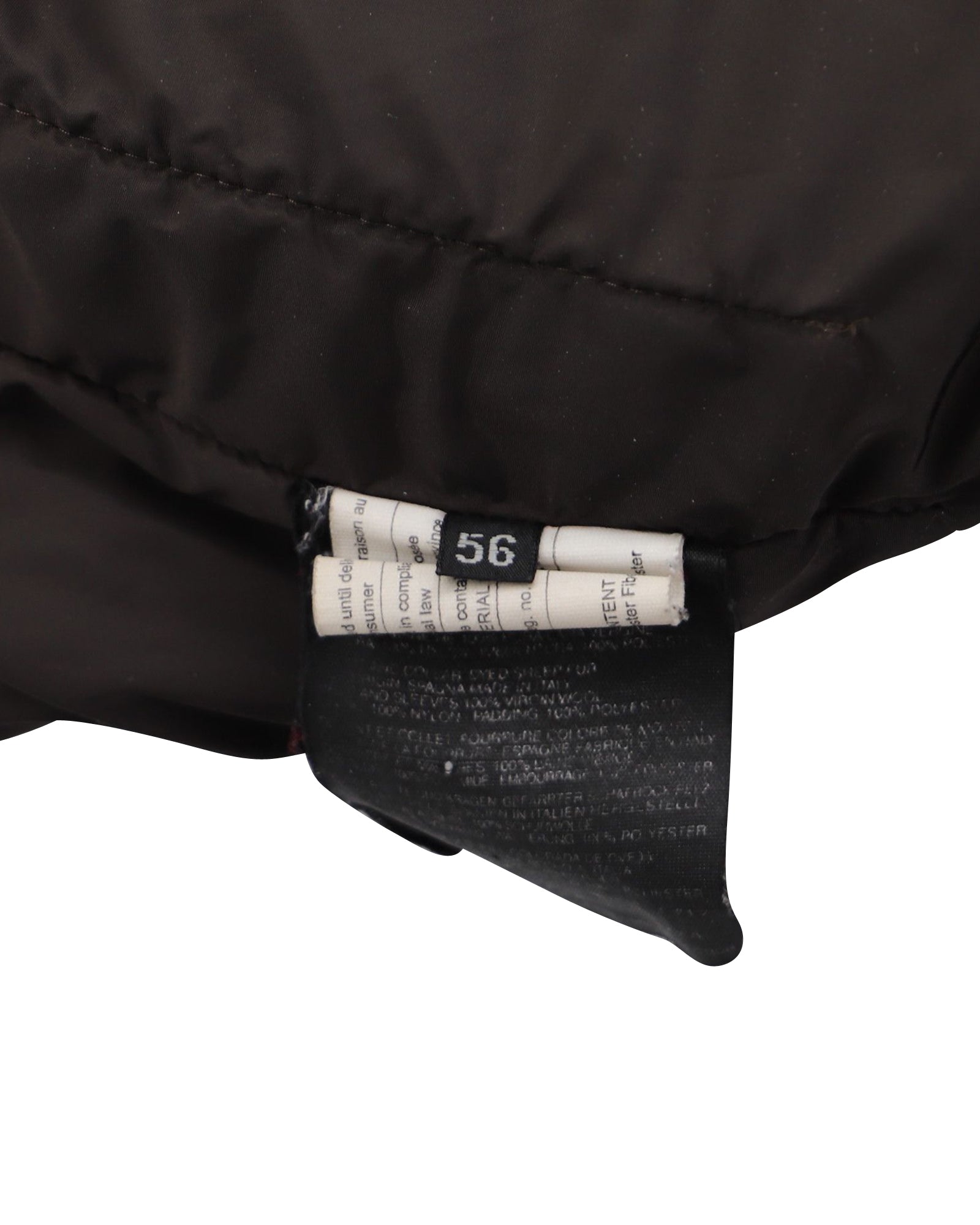 Prada Shearling Trim Bomber Jacket in Brown Suede