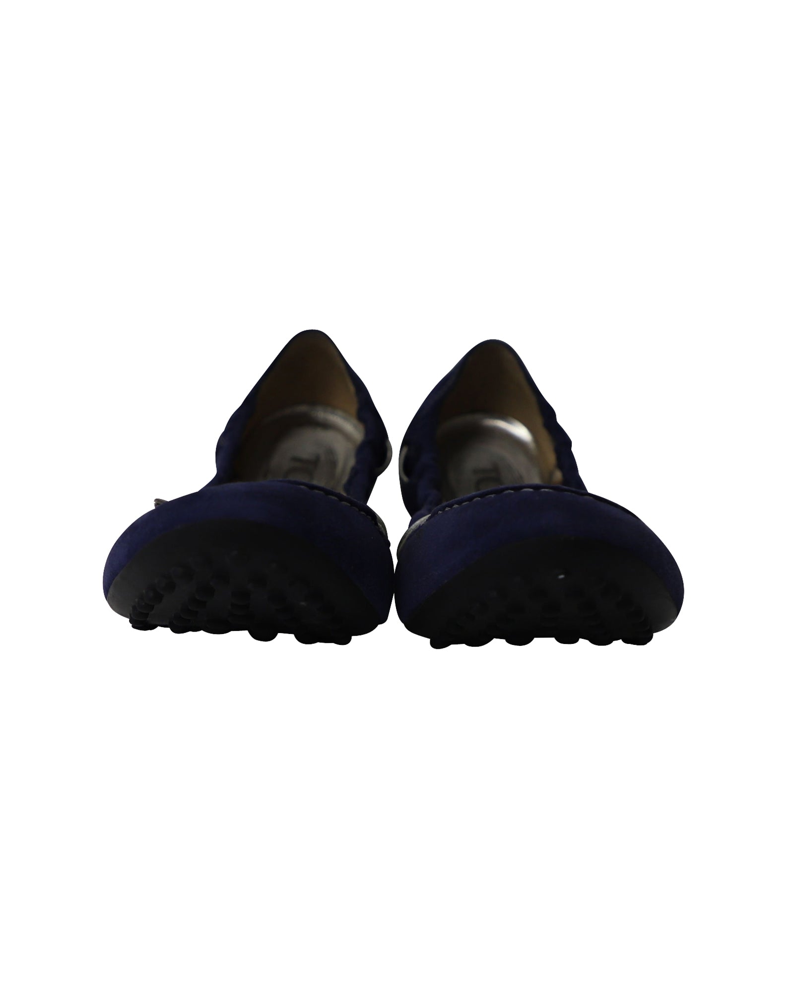 Women's Tod's Scrunch Ballet Flats in Royal Blue Suede