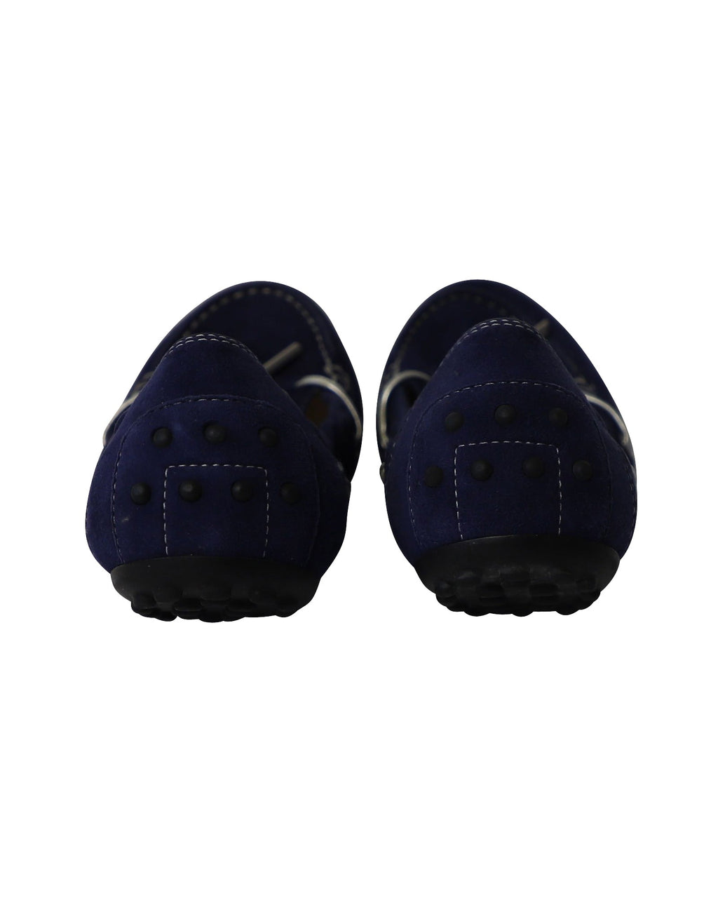 Women's Tod's Scrunch Ballet Flats in Royal Blue Suede
