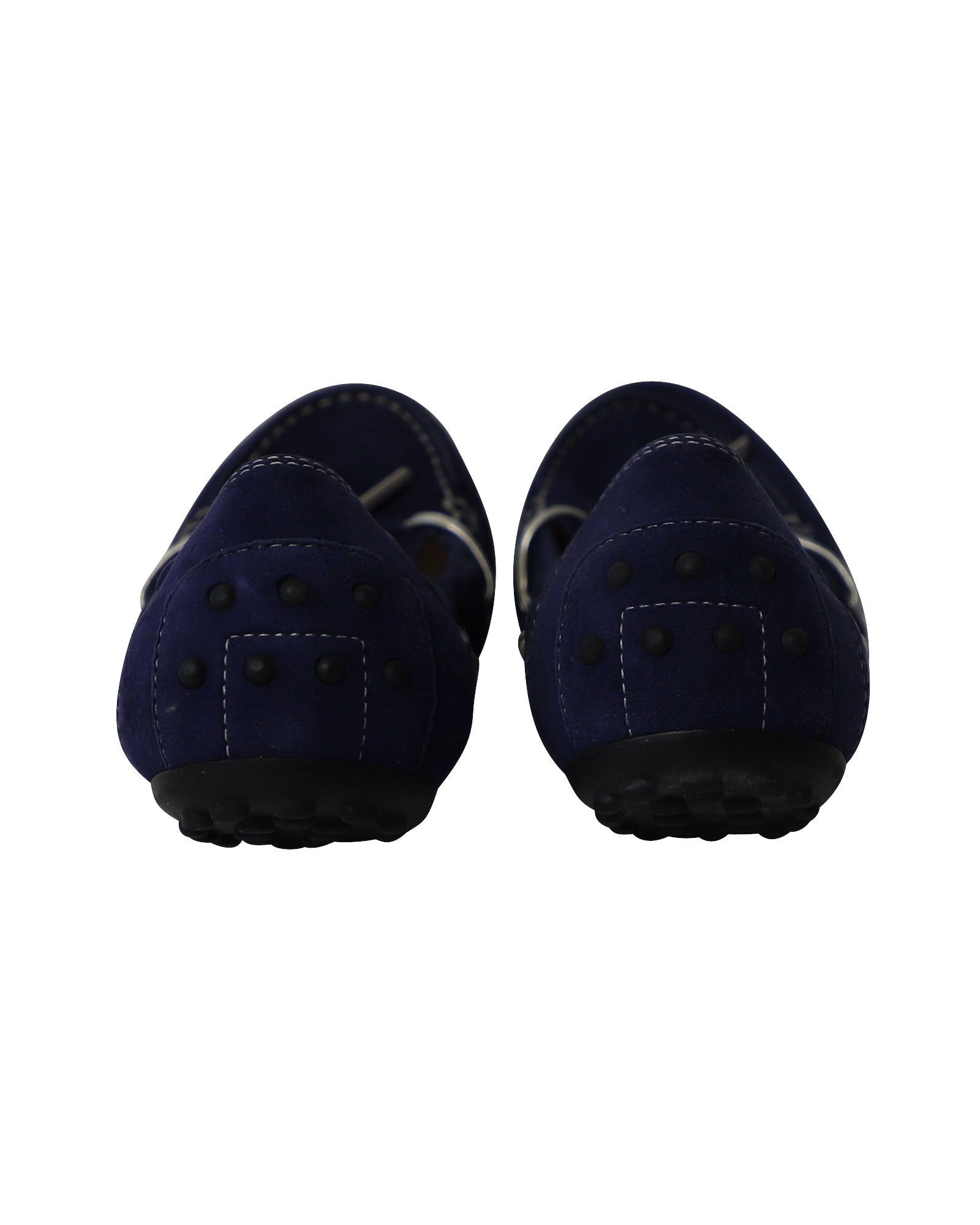 Women's Tod's Scrunch Ballet Flats in Royal Blue Suede