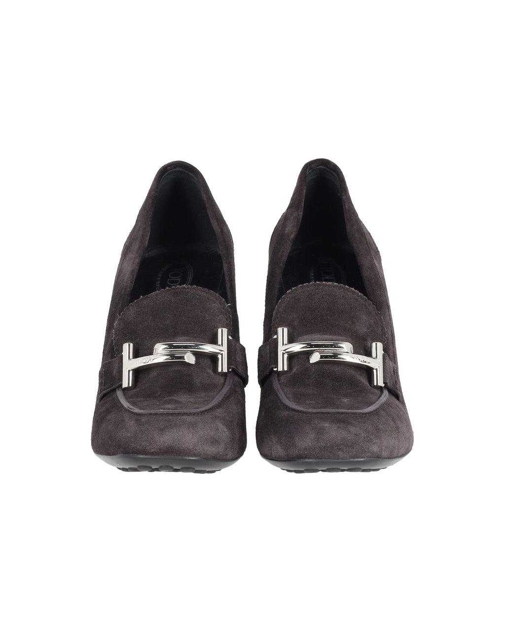 Women's Tod's Heeled Loafers in Black Suede