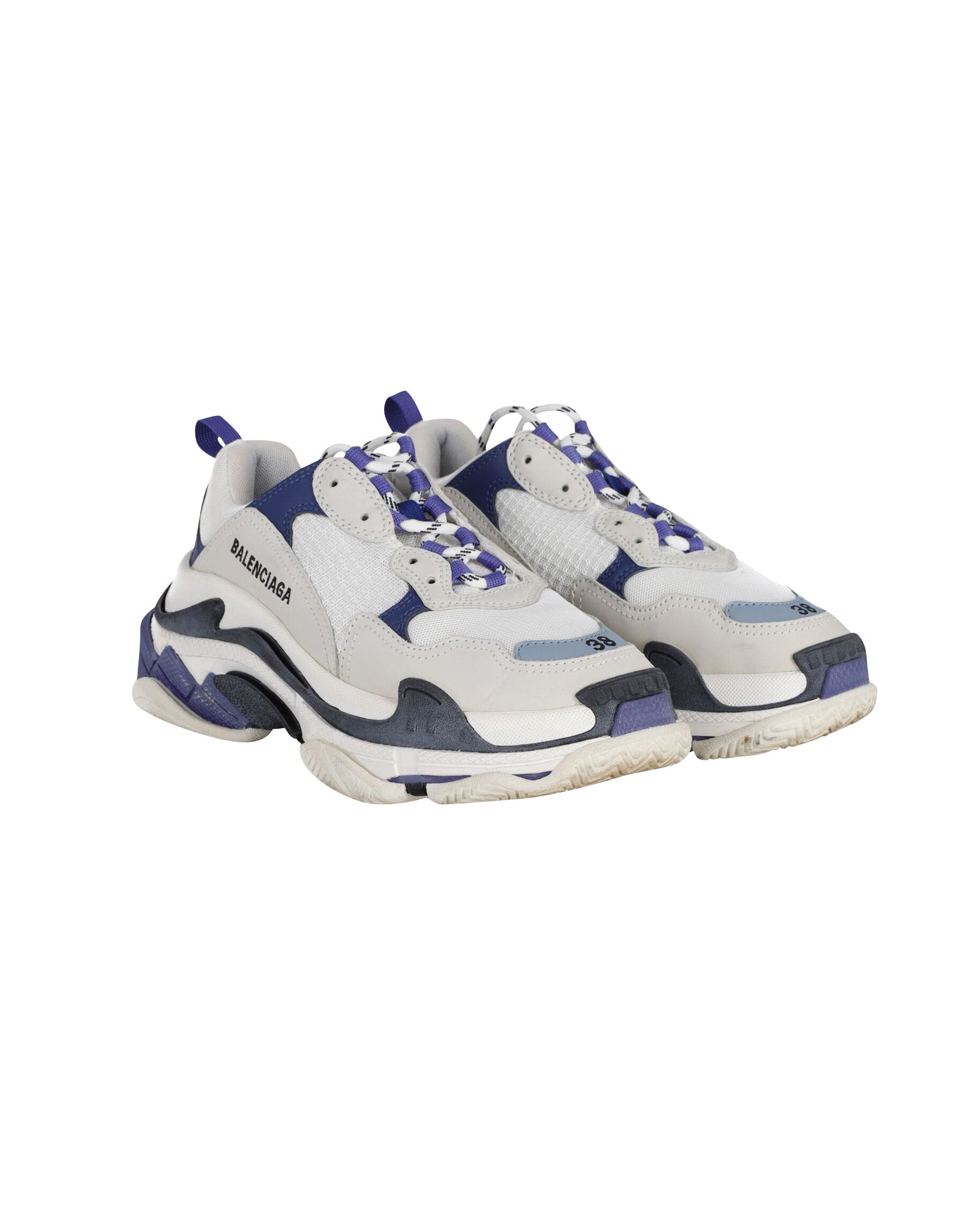 Women's Balenciaga Triple S Sneakers in Grey Polyurethane