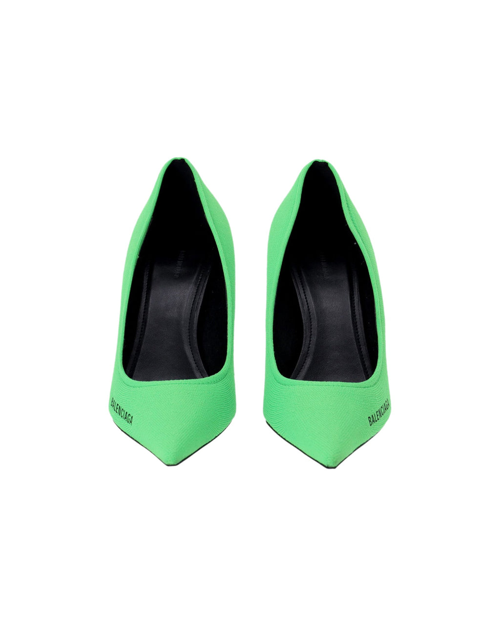 Women's Balenciaga Knife Knit Pumps in Green Polyamide