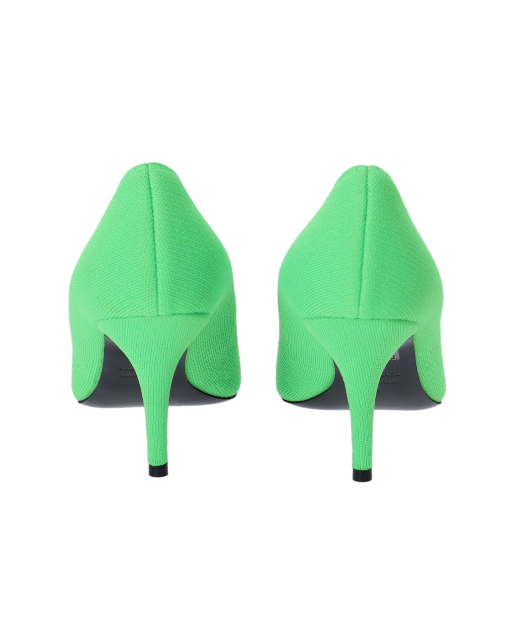 Women's Balenciaga Knife Knit Pumps in Green Polyamide