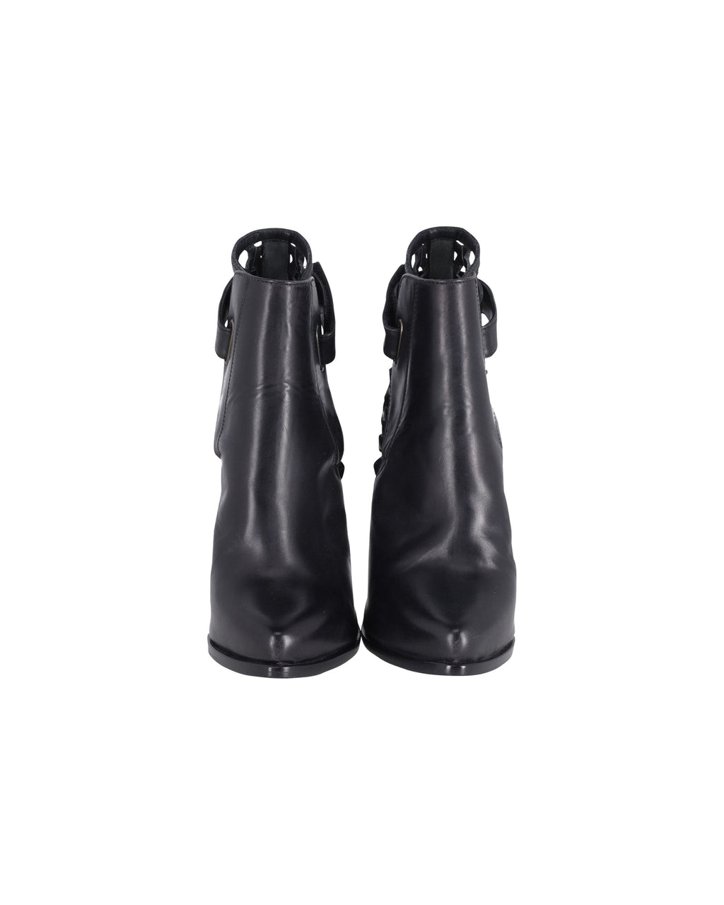 Givenchy Woven Ankle Boots in Black Leather