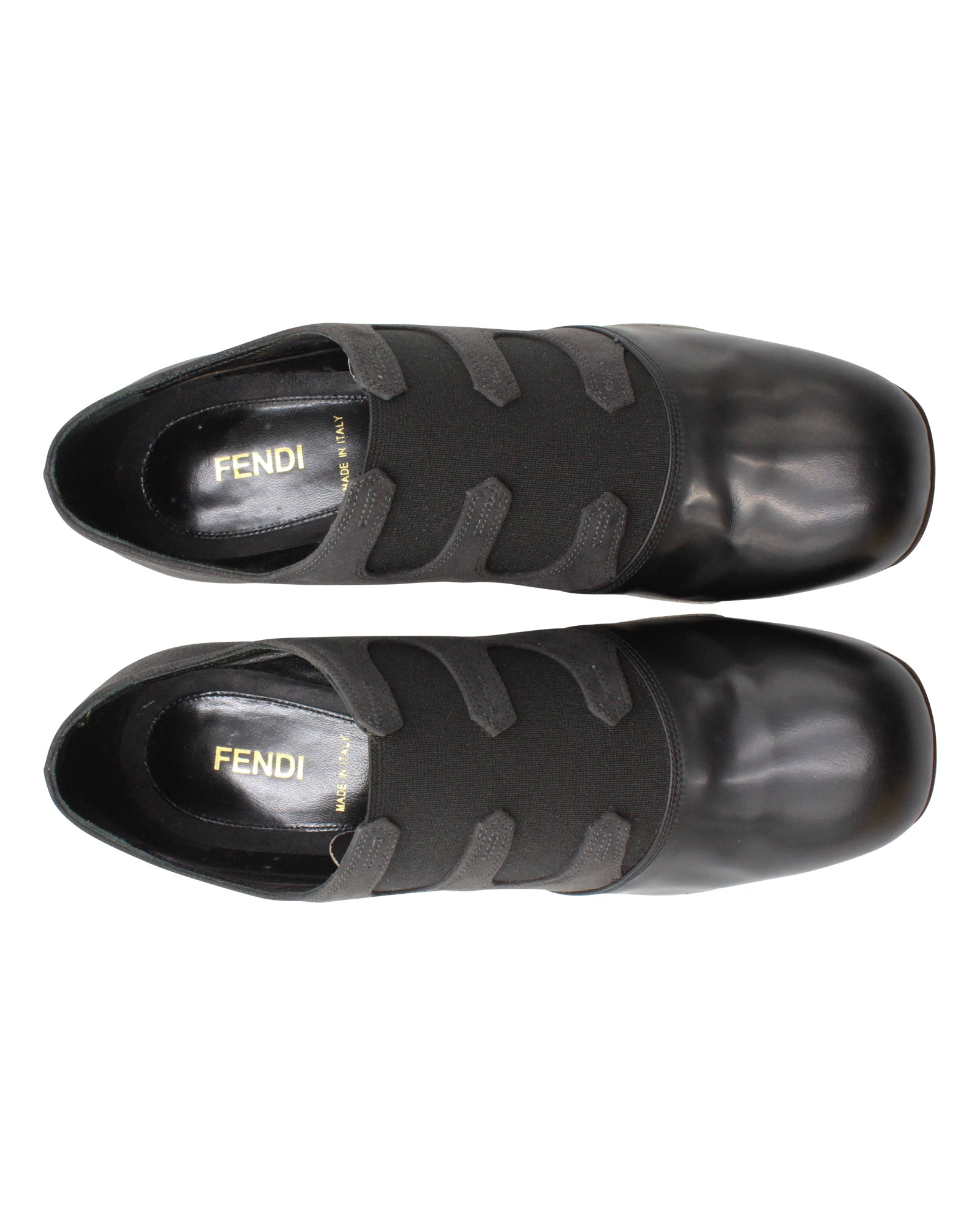 Women's Fendi Gartered Ankle Boots in Grey Suede