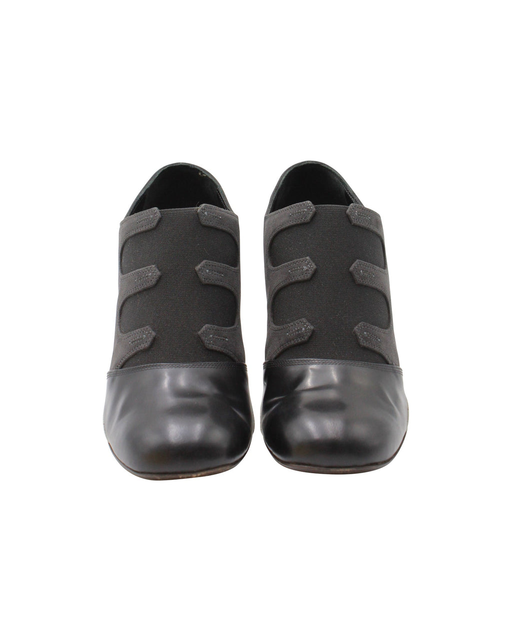 Women's Fendi Gartered Ankle Boots in Grey Suede