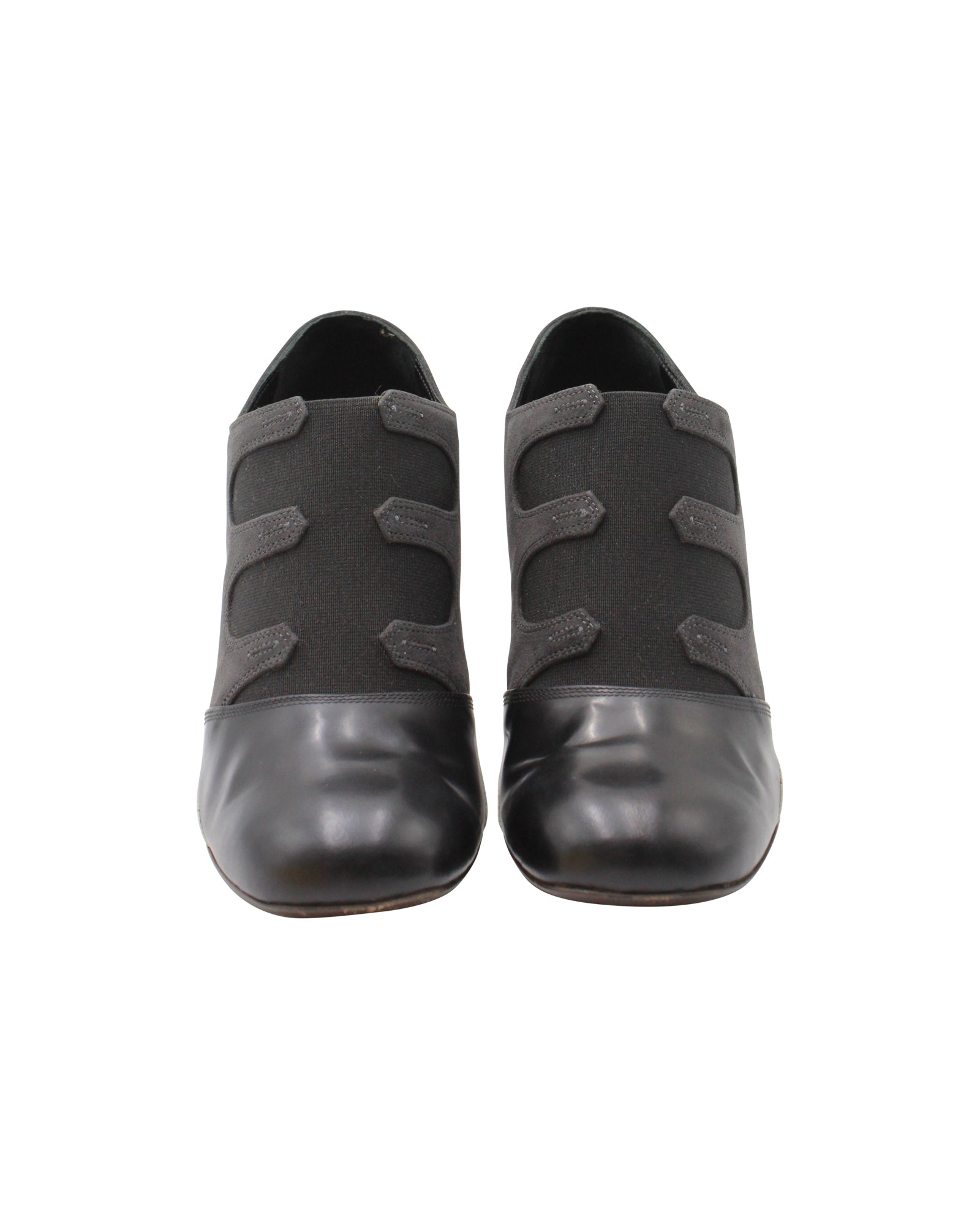 Women's Fendi Gartered Ankle Boots in Grey Suede