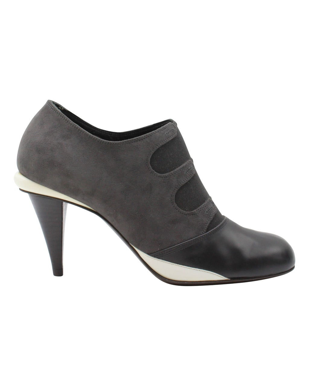 Women's Fendi Gartered Ankle Boots in Grey Suede