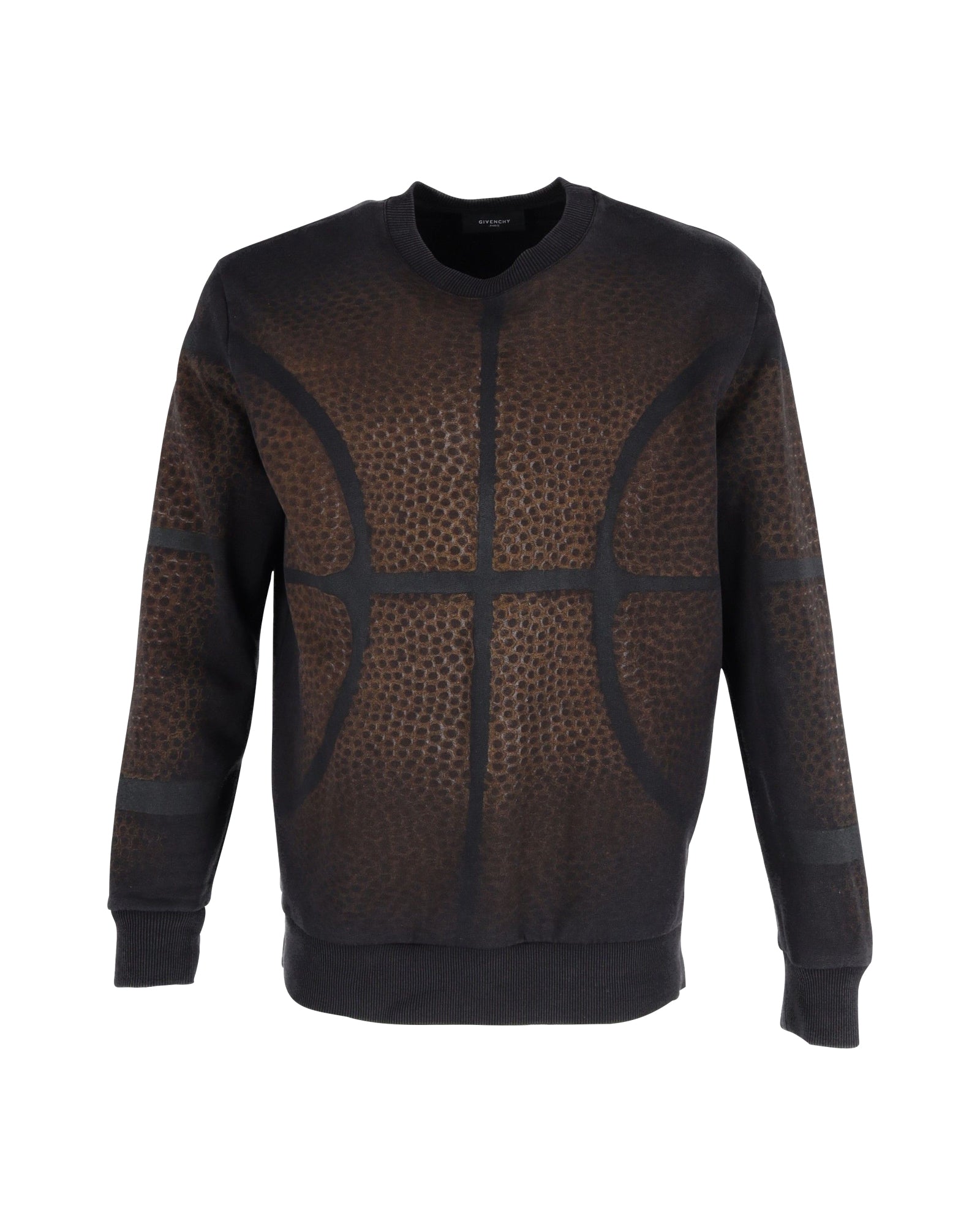 Givenchy Basketball Print Sweater in Brown Cotton