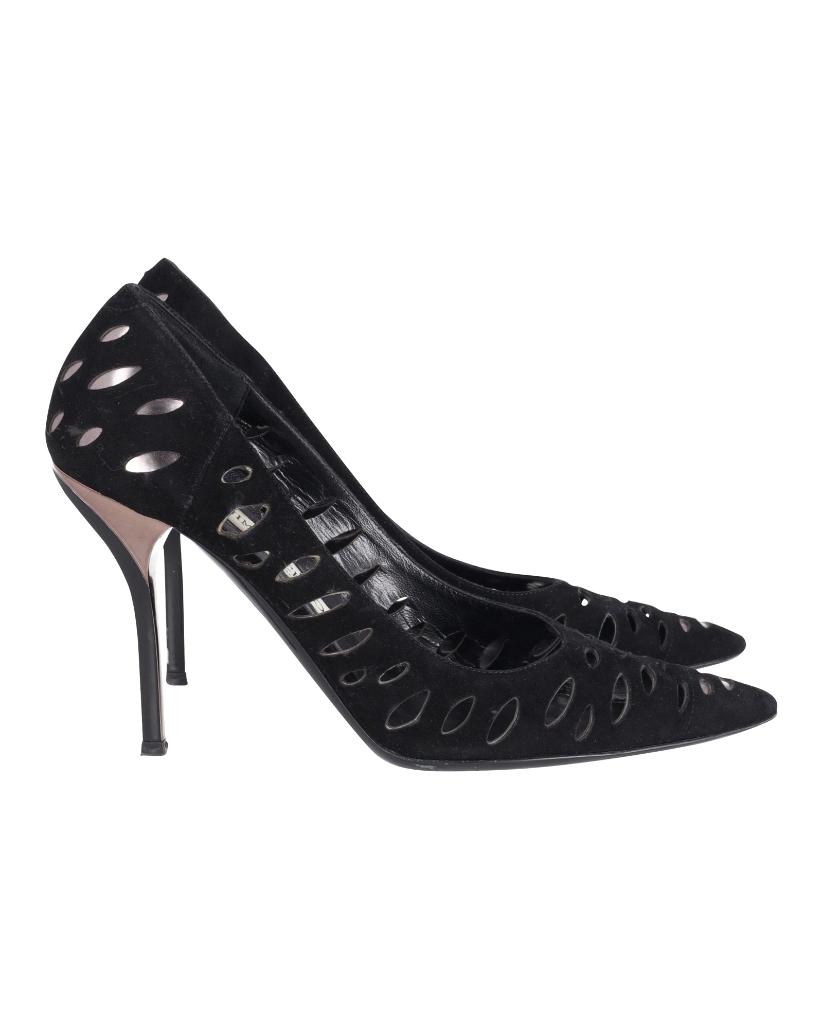 Women's Jimmy Choo Lasercut Romy Pumps Black Suede