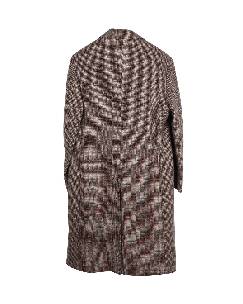 Gucci Floral Embroidered Checked Coat in Brown Wool