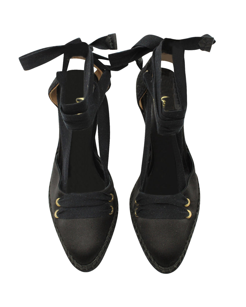 Women's Castañer by Manolo Blahnik Pumps in Black Satin