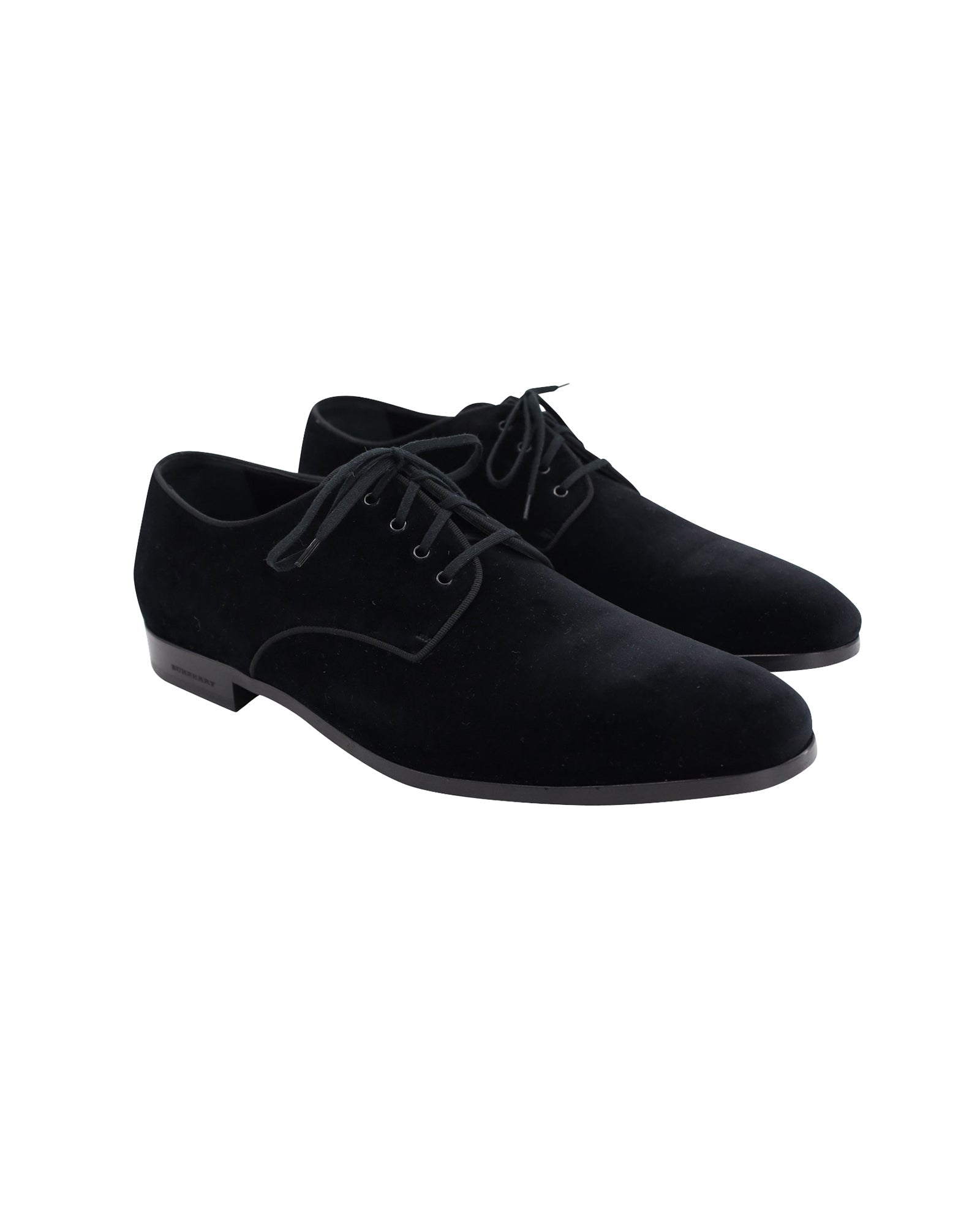 Men's Burberry Lace Up Derby Oxfords in Black Velvet