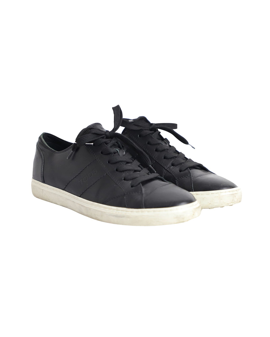 Men's Tod's Low Top Sneakers in Black Leather