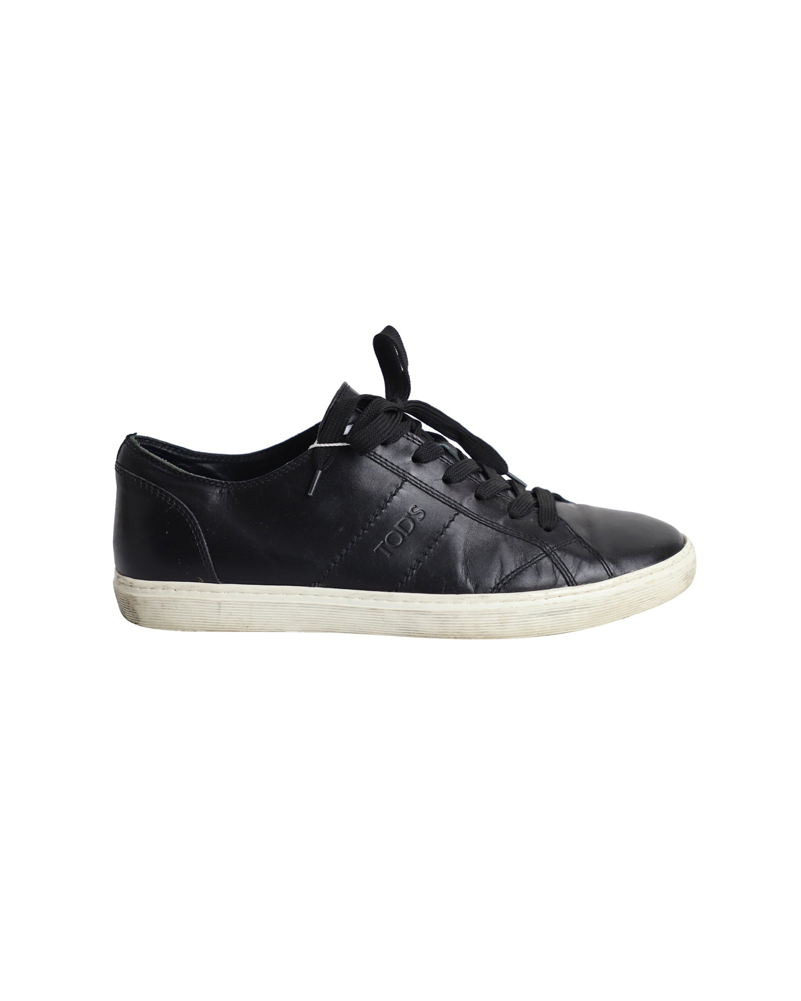 Men's Tod's Low Top Sneakers in Black Leather