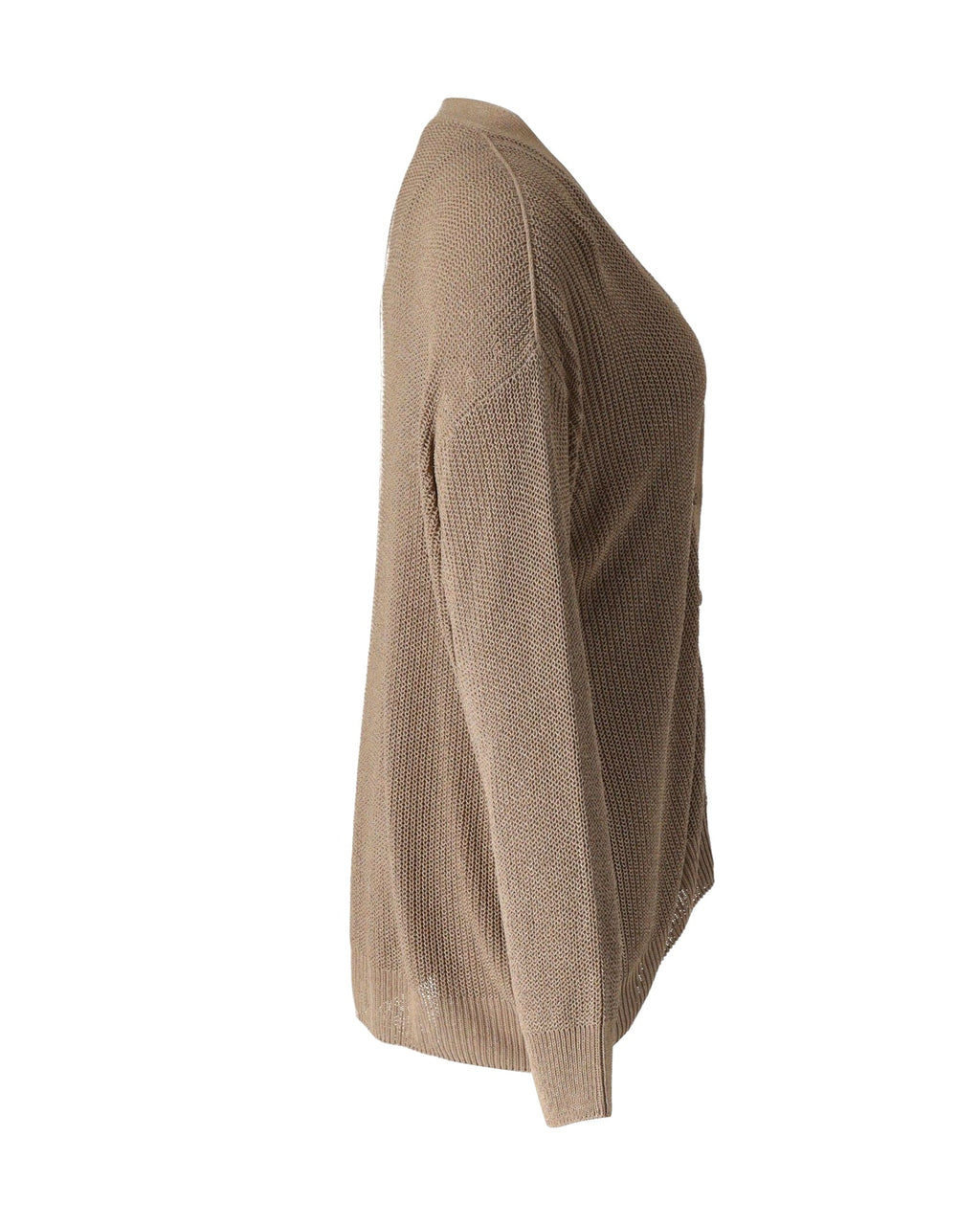 Max Mara Tenue Loose Knit Tank Top and igan Set in Brown Viscose