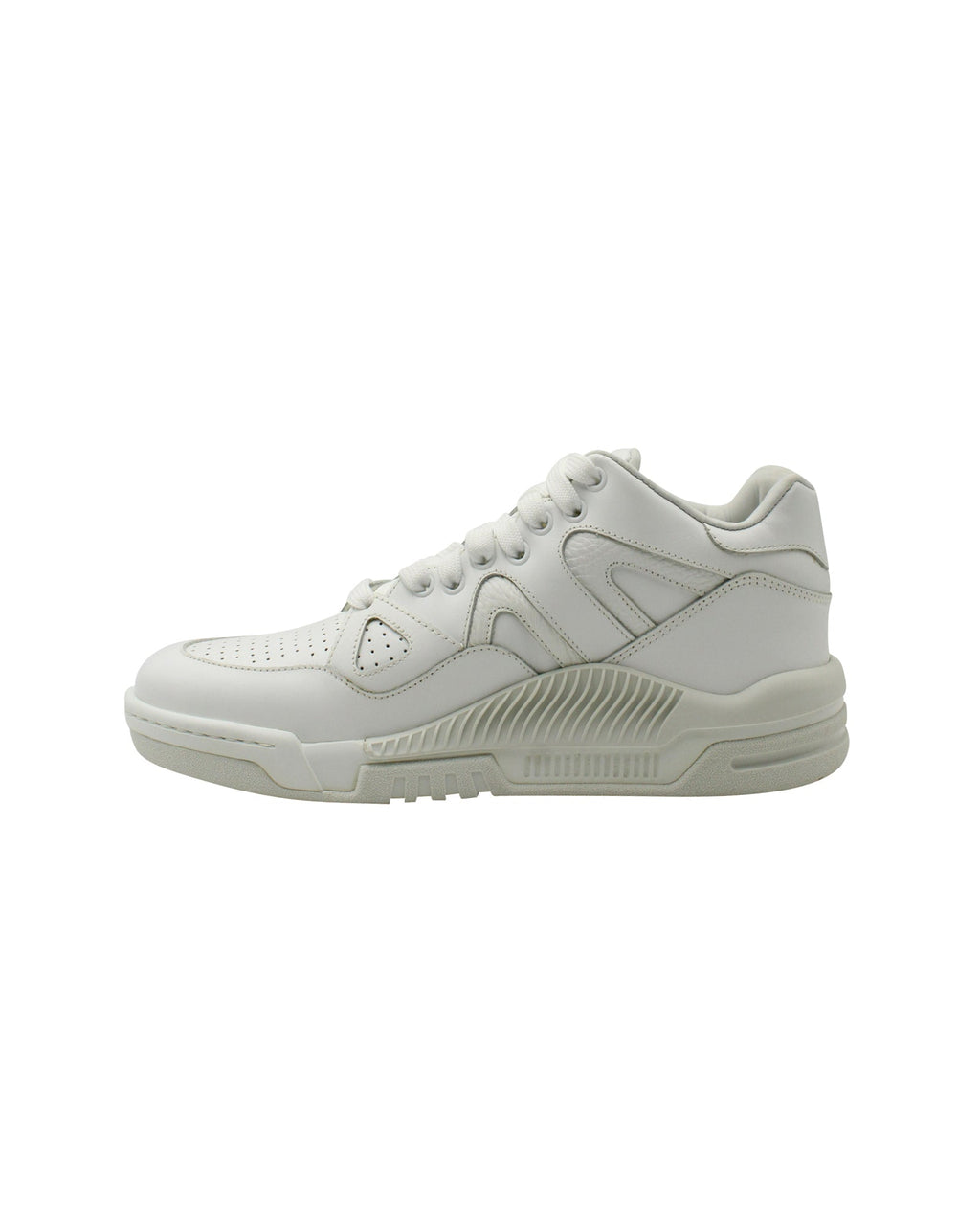Versace Ophion Paneled Sneakers in White Leather