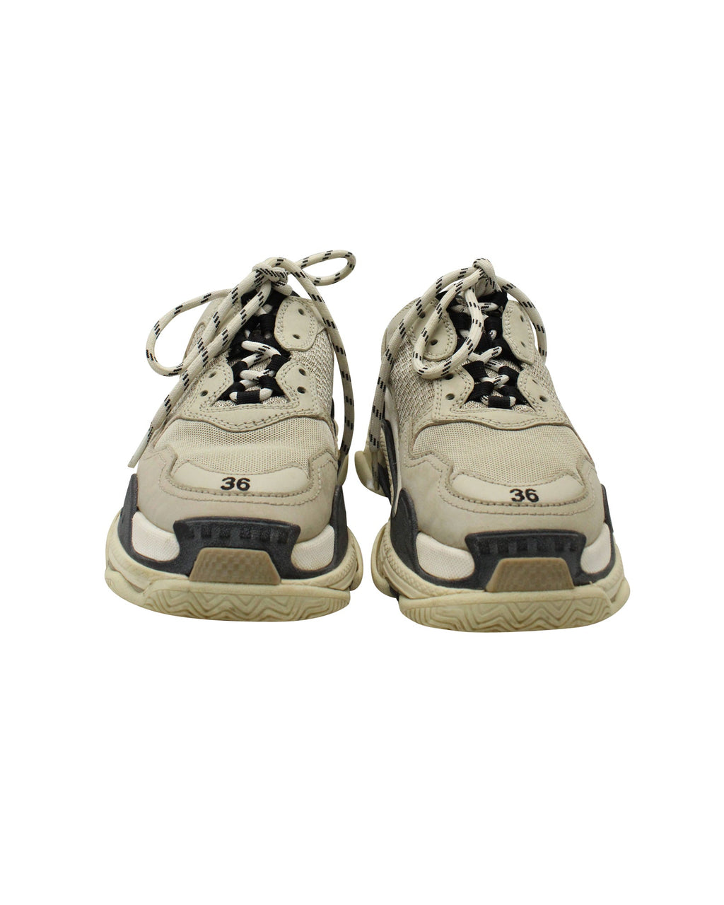 Women's Balenciaga Triple S Sneakers in Beige Polyester